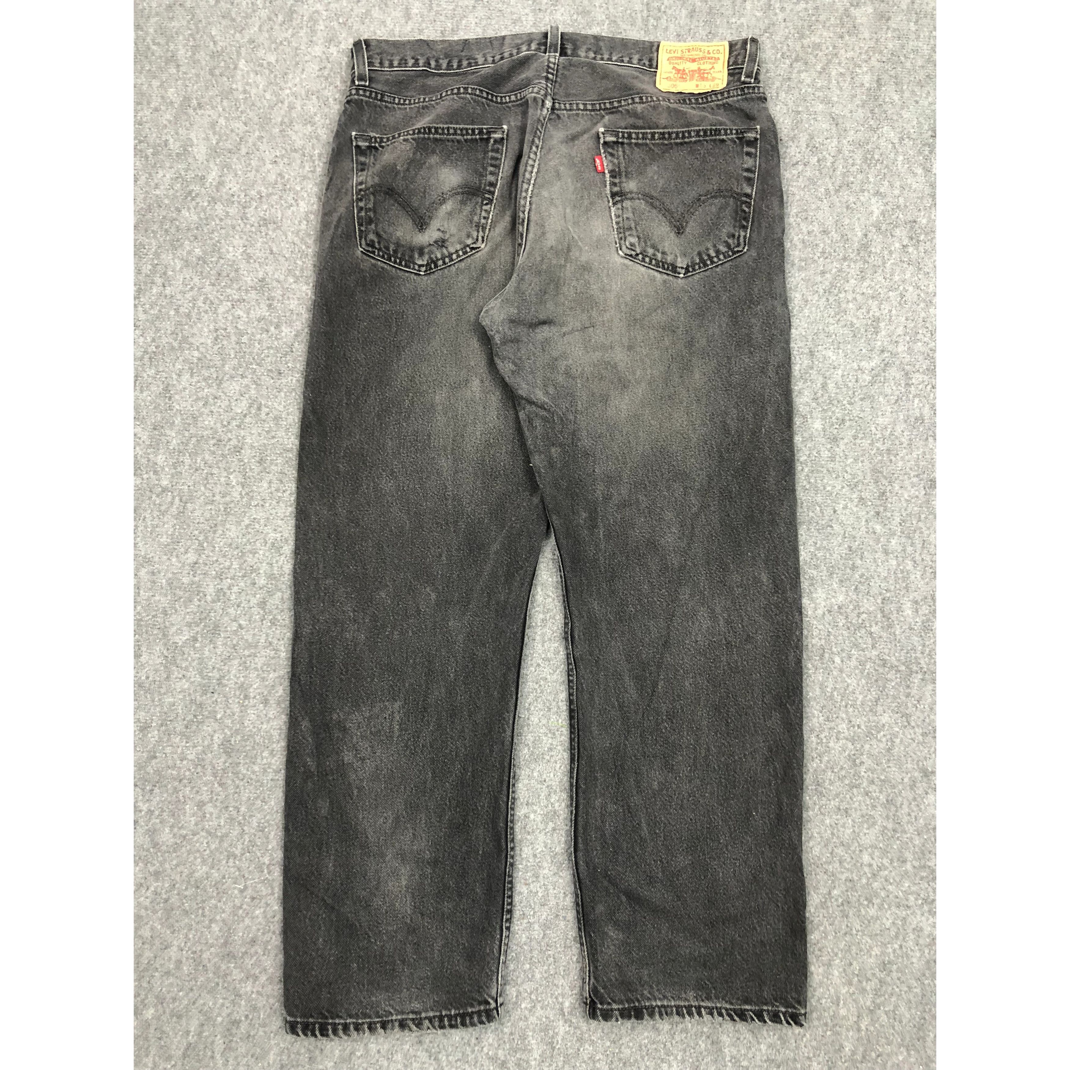 Levi's × Vintage Vintage Sun Faded Levis 505 Regular Fit Black Denim DP0266 Size US 36 / EU 52 - 2 Thumbnail