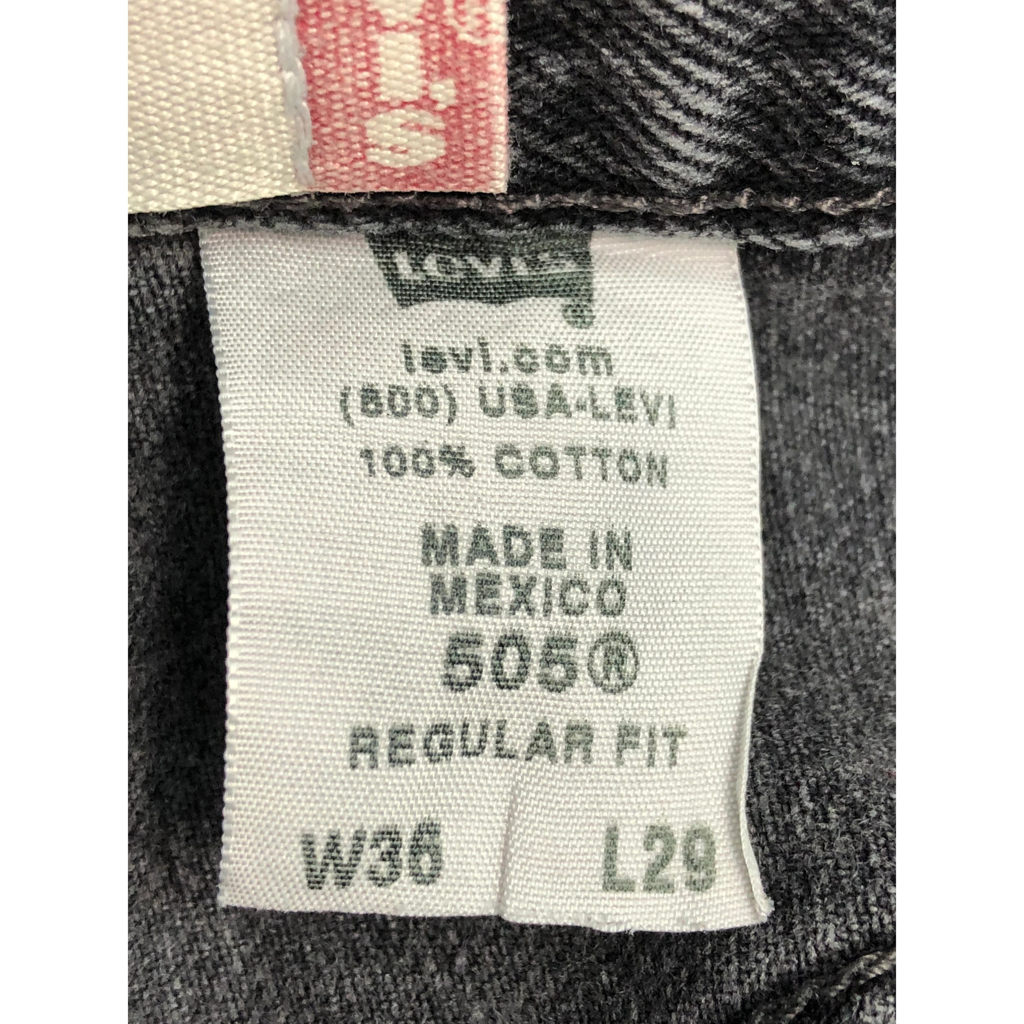 Levi's × Vintage Vintage Sun Faded Levis 505 Regular Fit Black Denim DP0266 Size US 36 / EU 52 - 7 Thumbnail