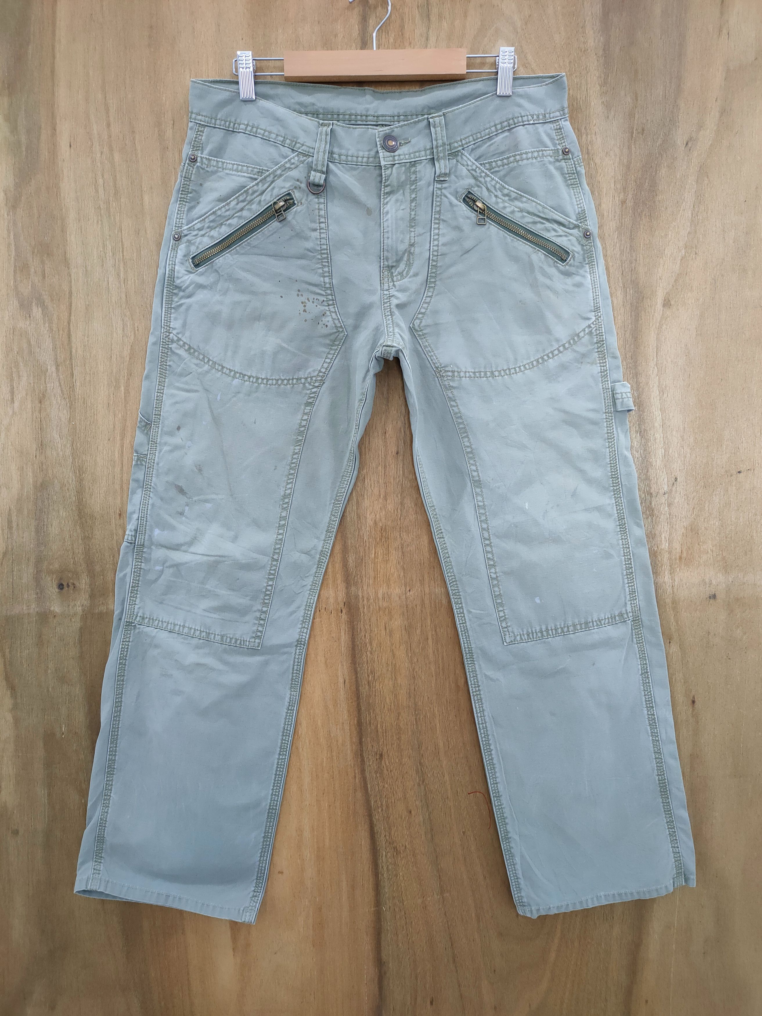 image of Vintage Double Knee Cargo Pants in Grey, Men's (Size 32)