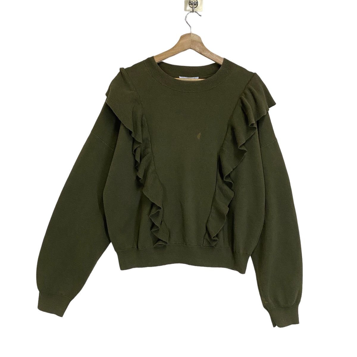 image of Aran Isles Knitwear x Coloured Cable Knit Sweater Vintage Stockholm Atelier Knitwear Baggy Size M i