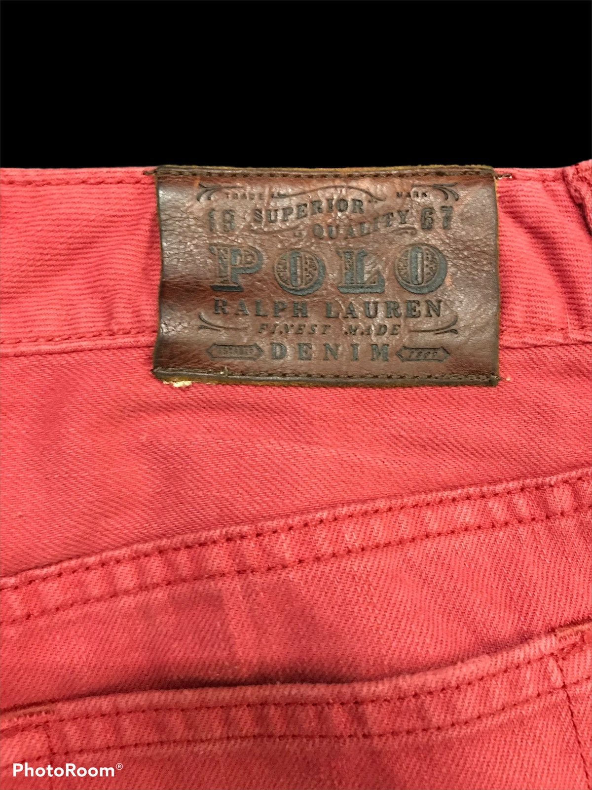 Polo Ralph Lauren × RRL Ralph Lauren Vintage Polo R. Lauren Red Regular Straight Jeans Size US 28 / EU 44 - 6 Thumbnail