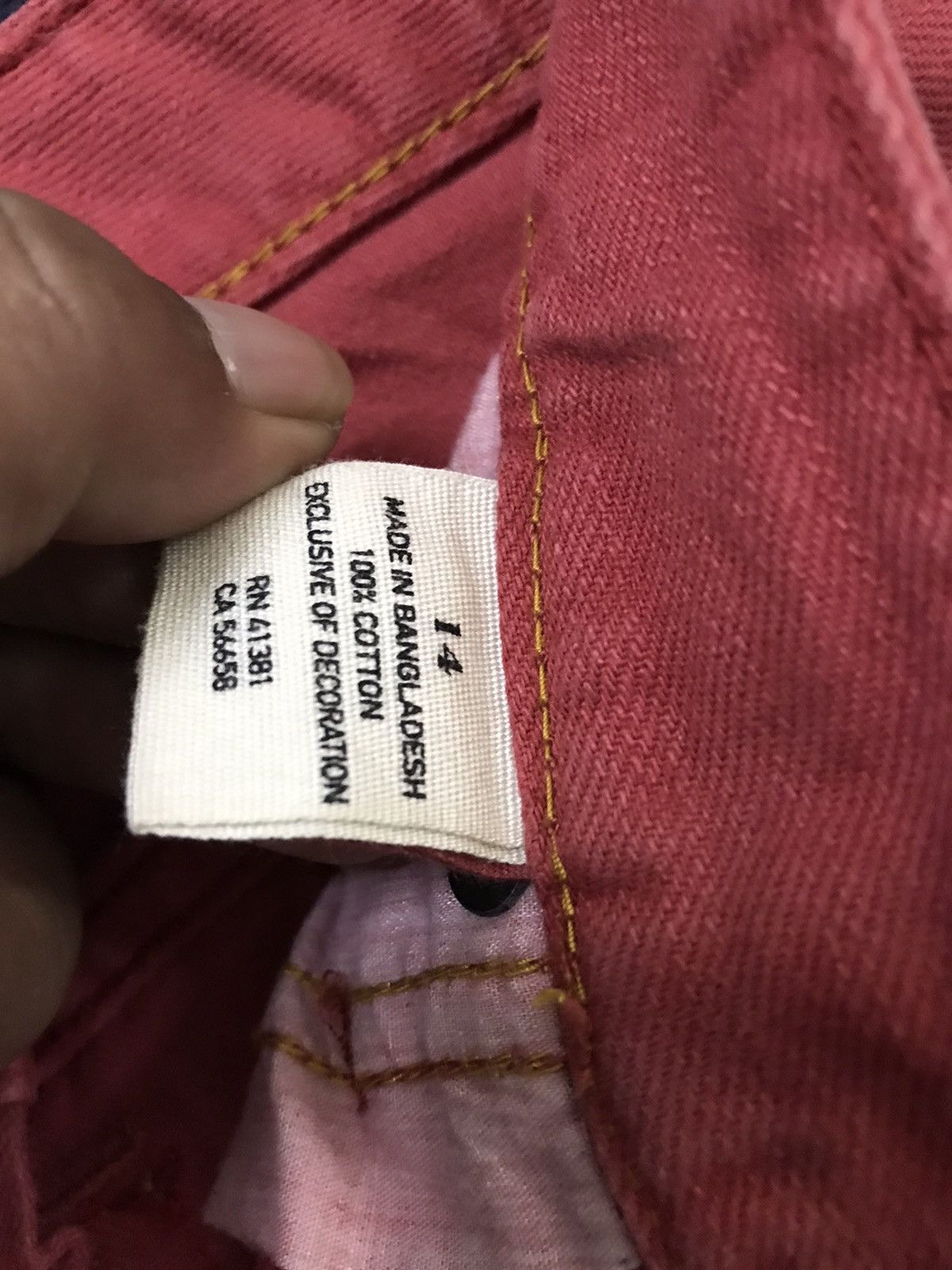 Polo Ralph Lauren × RRL Ralph Lauren Vintage Polo R. Lauren Red Regular Straight Jeans Size US 28 / EU 44 - 8 Thumbnail