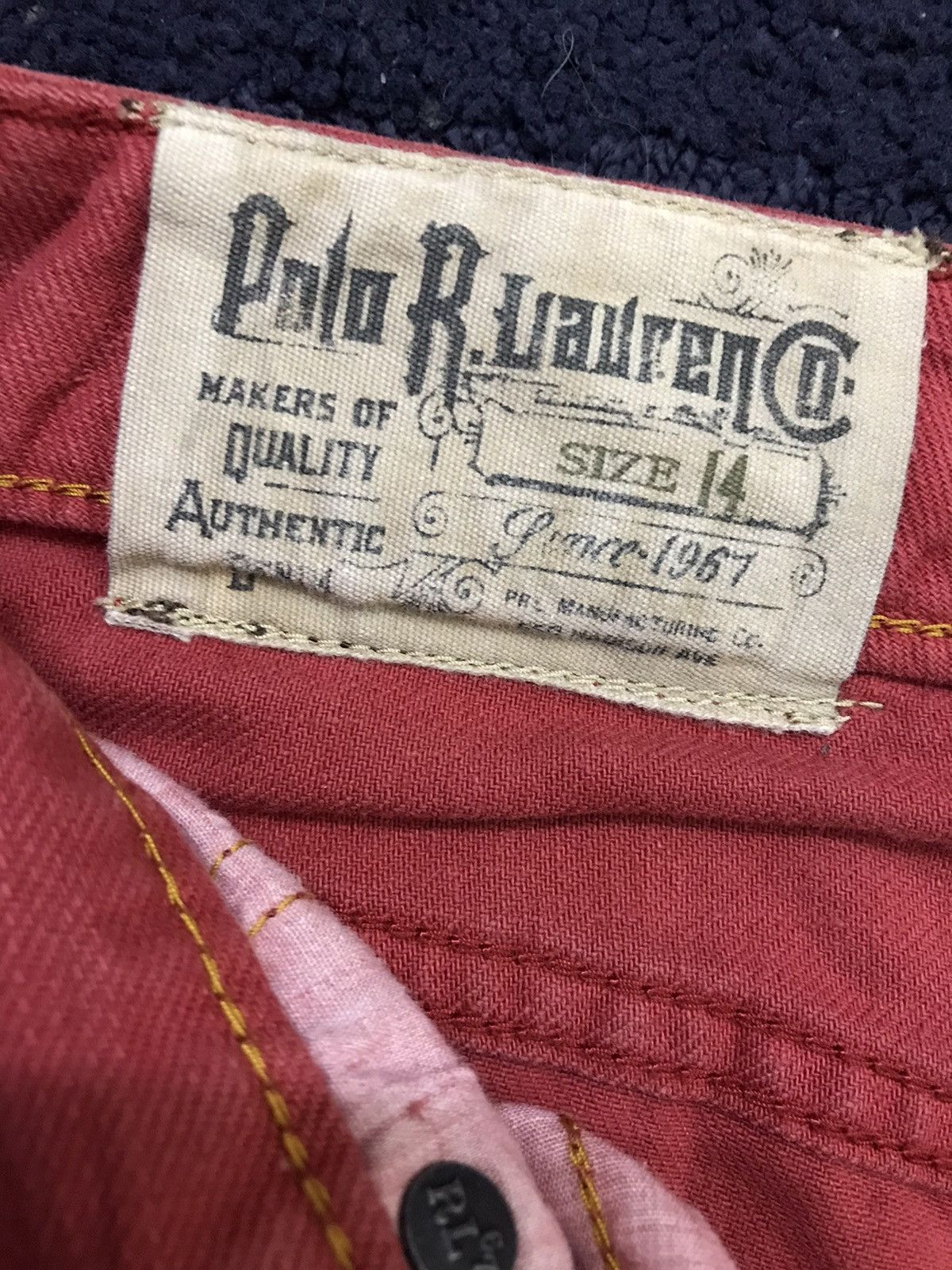 Polo Ralph Lauren × RRL Ralph Lauren Vintage Polo R. Lauren Red Regular Straight Jeans Size US 28 / EU 44 - 7 Thumbnail