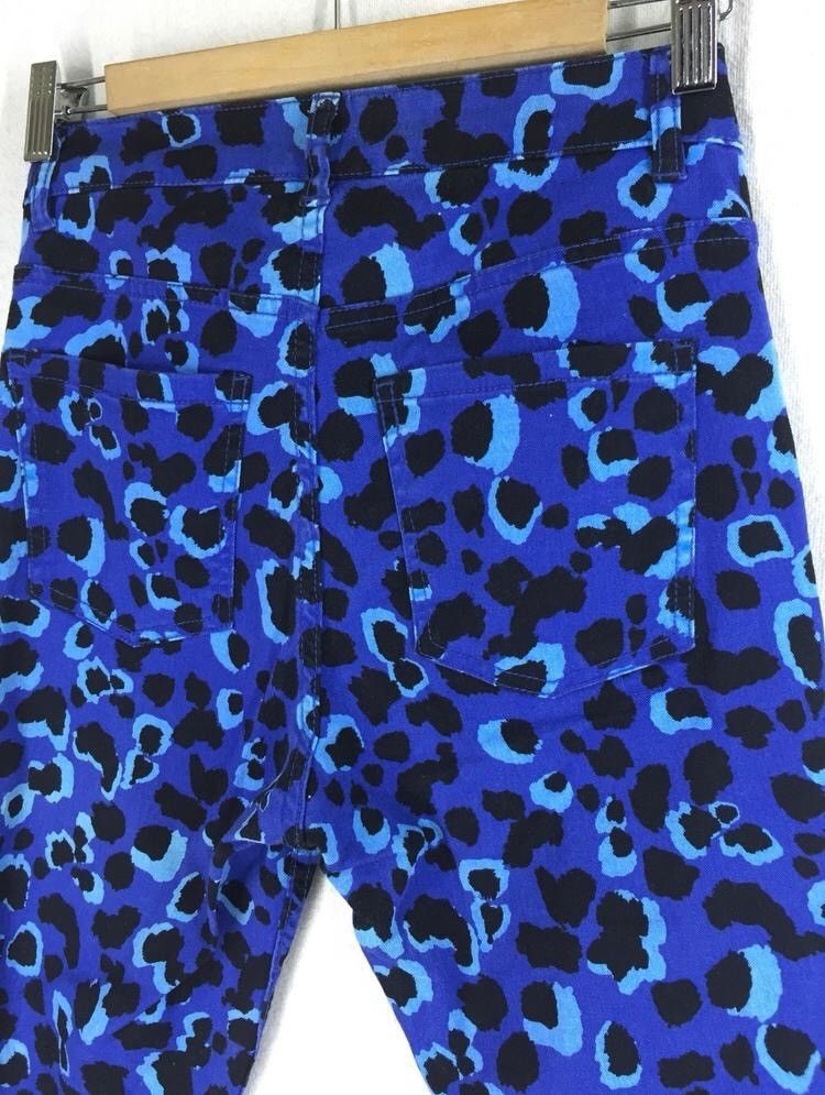 Japanese Brand Monki Blue Leopard Printed Skinny Pants Size US 28 / EU 44 - 7 Thumbnail