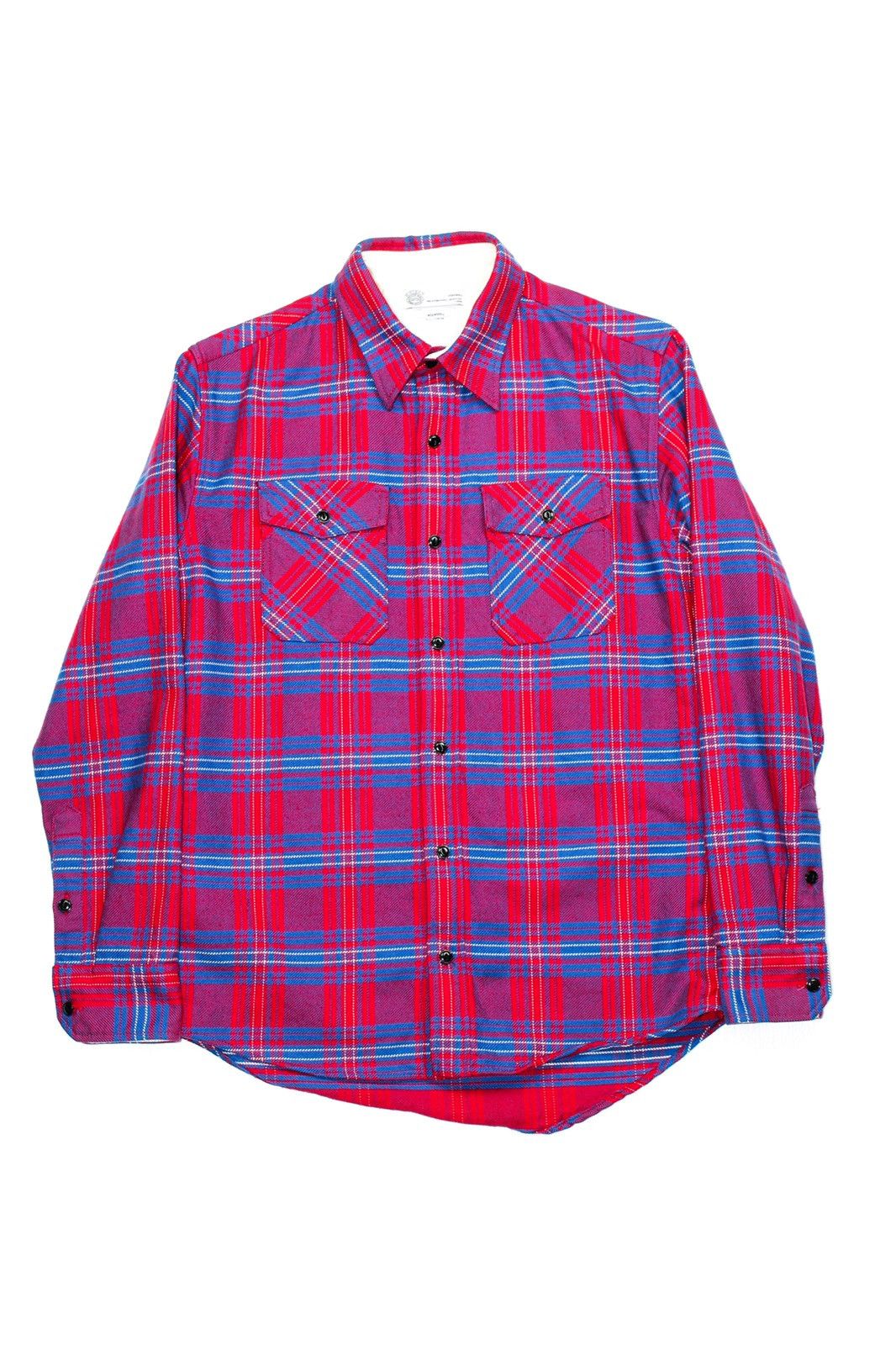 image of Visvim Black Elk Flannel (Giza) in Red, Men's (Size Small)