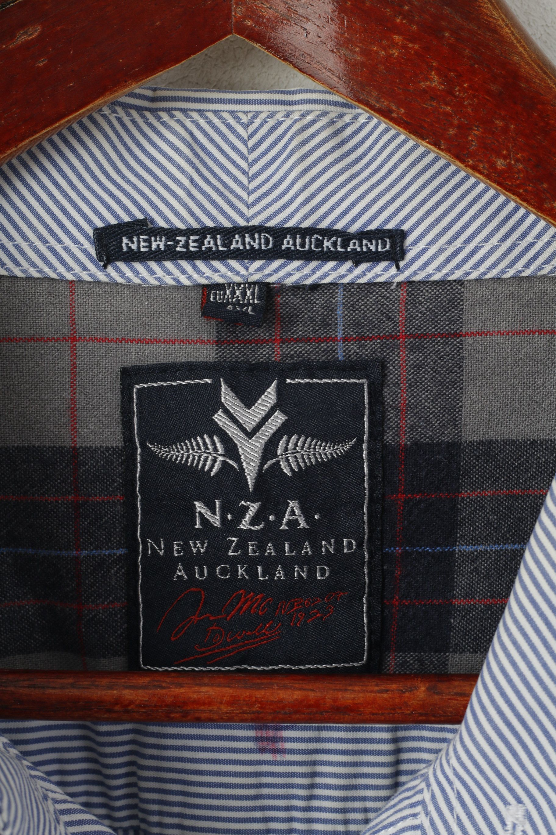 New Zealand Outback New Zealand Auckland Men 4XL (2XL) Casual Shirt Blue 3758 Size US XXL / EU 58 / 5 - 4 Thumbnail