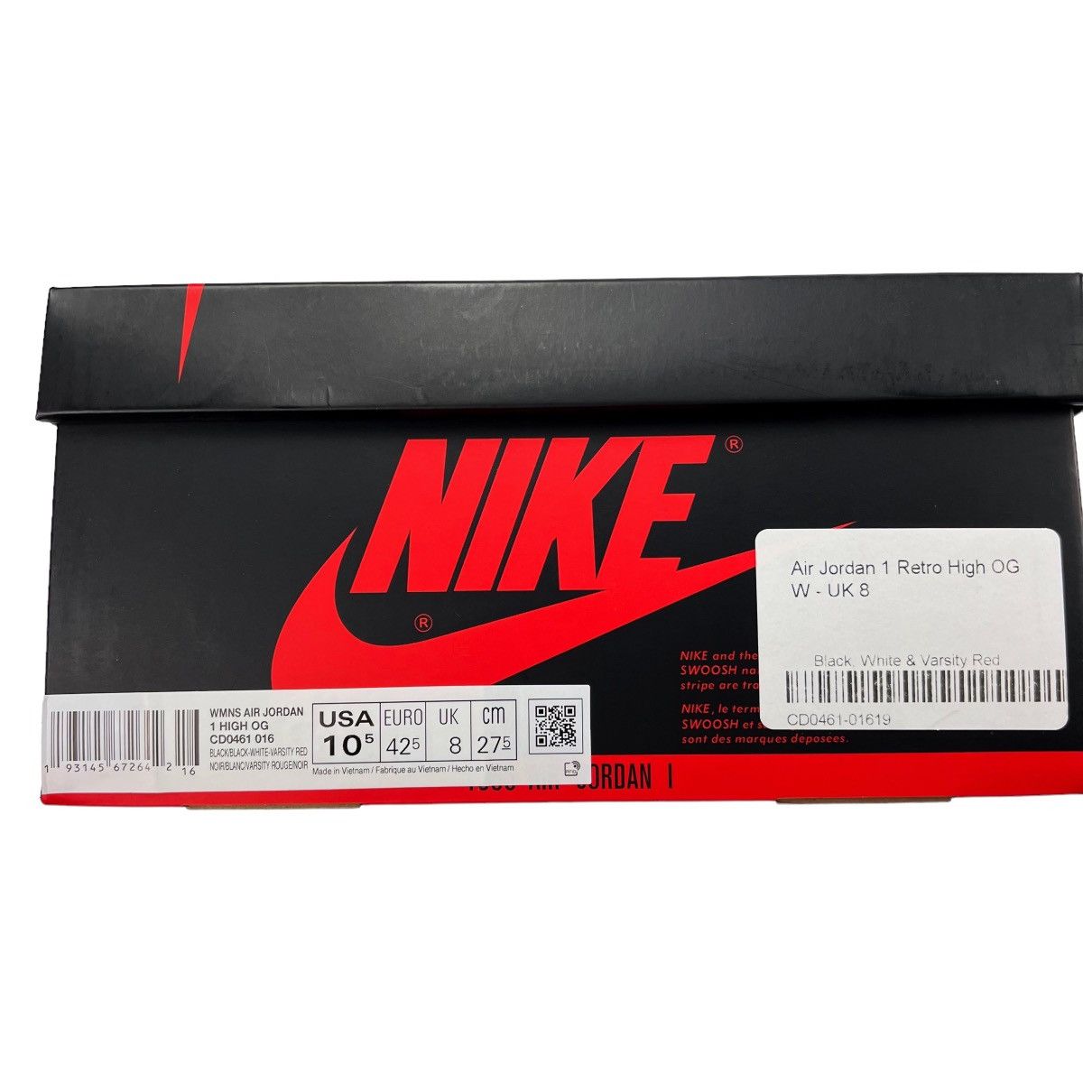 Jordan Brand Nike Air Jordan 1 Retro High Satin Black Toe (W) Size US 10.5 / IT 40.5 - 5 Thumbnail