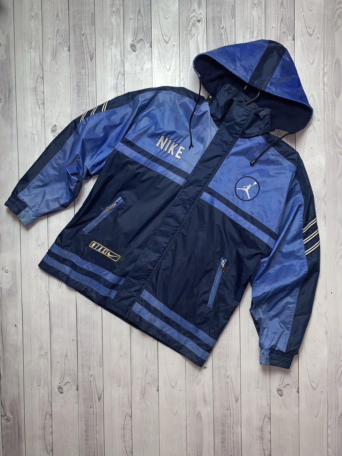 image of Nike Jordan Track Jacket Big Logo Size M in Blue, Men's