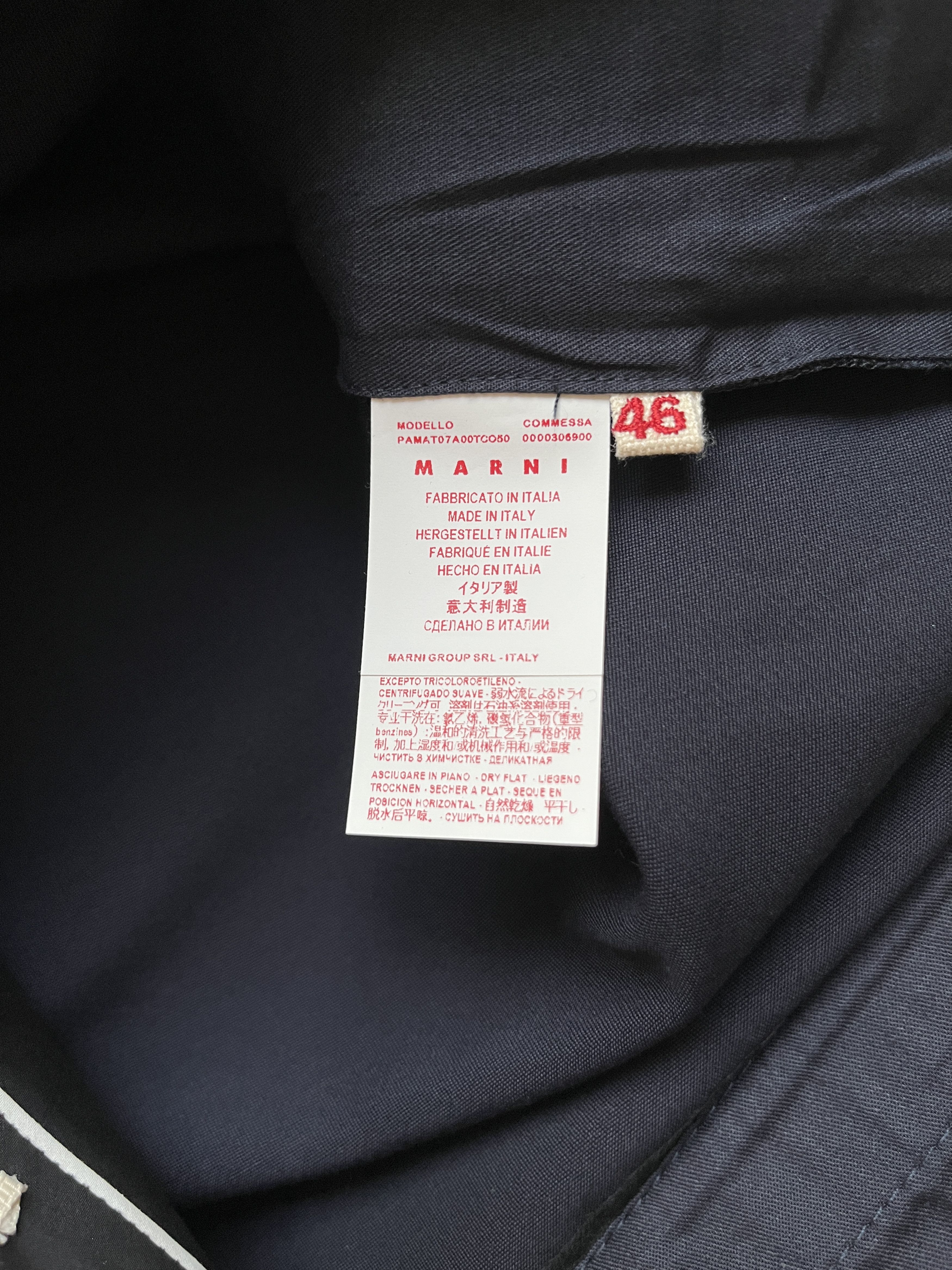 Marni ⚡️QUICK SALE⚡️Marni Navy Blue Wide Pants Trousers Size 35" - 4 Thumbnail
