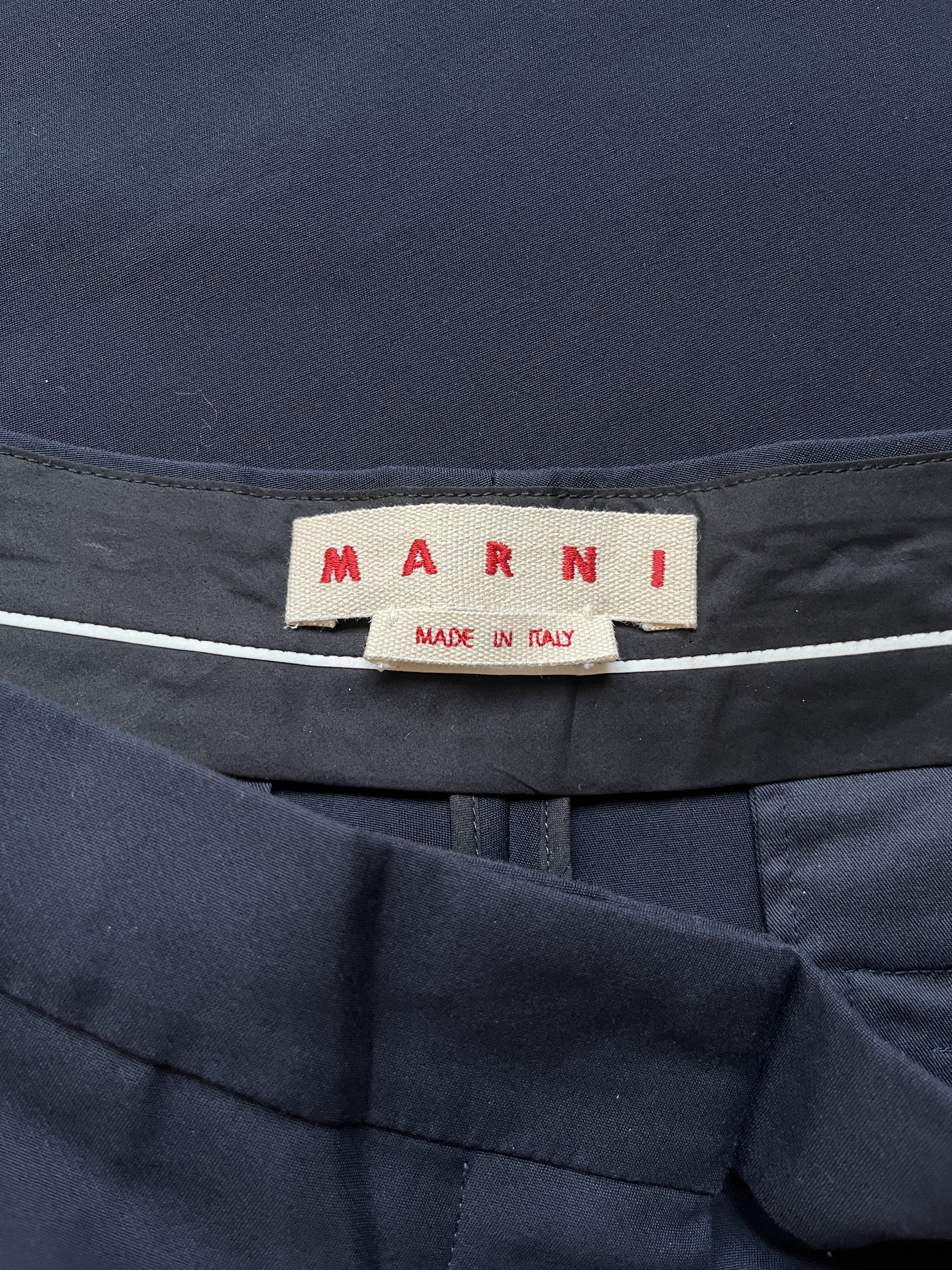 Marni ⚡️QUICK SALE⚡️Marni Navy Blue Wide Pants Trousers Size 35" - 3 Thumbnail
