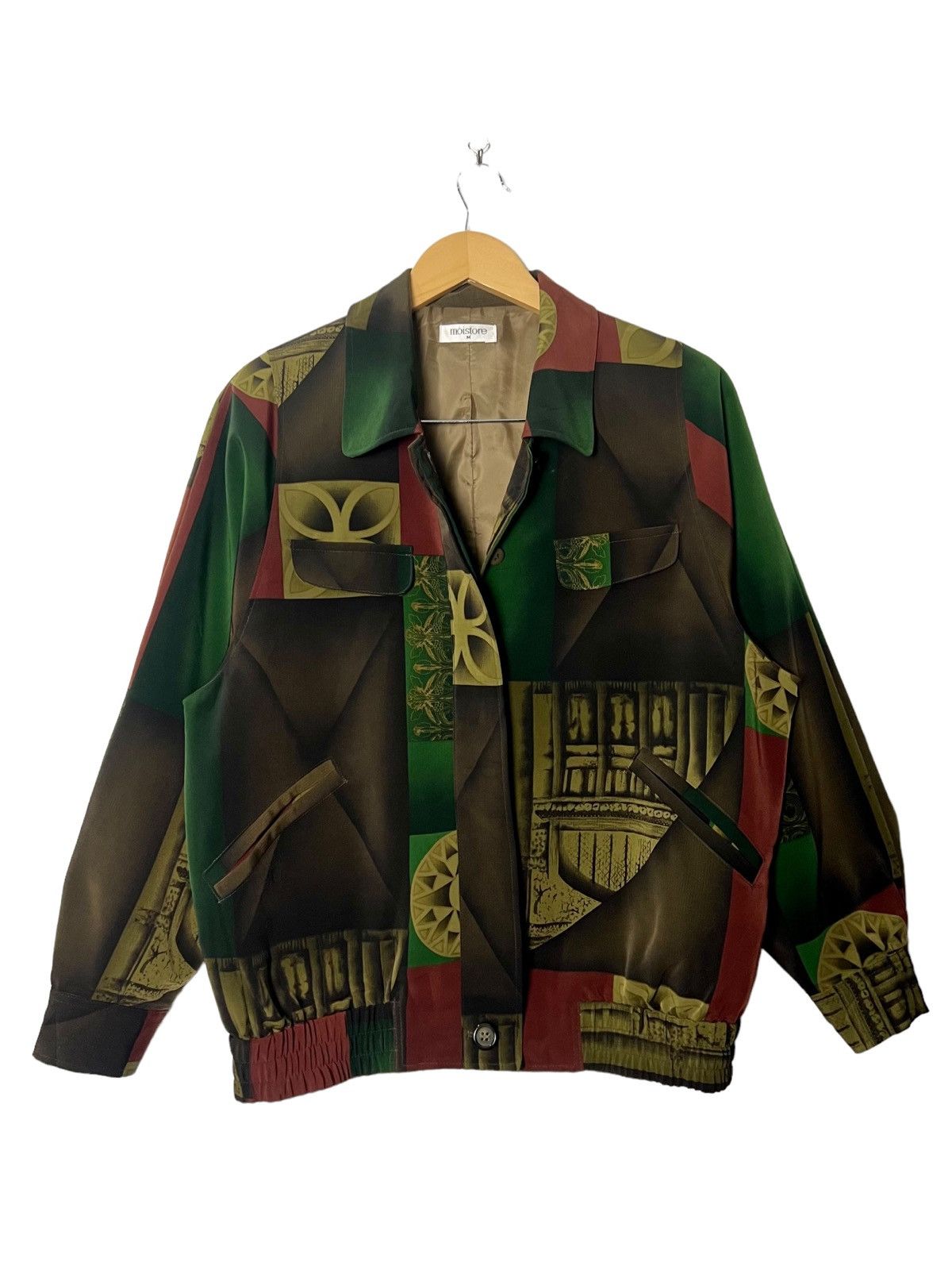 Designer VINTAGE 90s PICASSO SILK BAROQUE BOMBER JACKET FULLPRINT Size M / US 6-8 / IT 42-44 - 1 Thumbnail