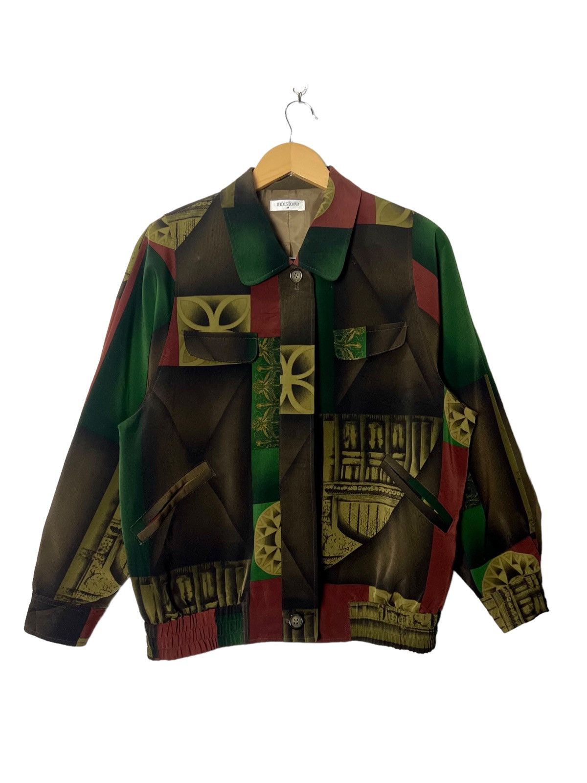 Designer VINTAGE 90s PICASSO SILK BAROQUE BOMBER JACKET FULLPRINT Size M / US 6-8 / IT 42-44 - 2 Thumbnail