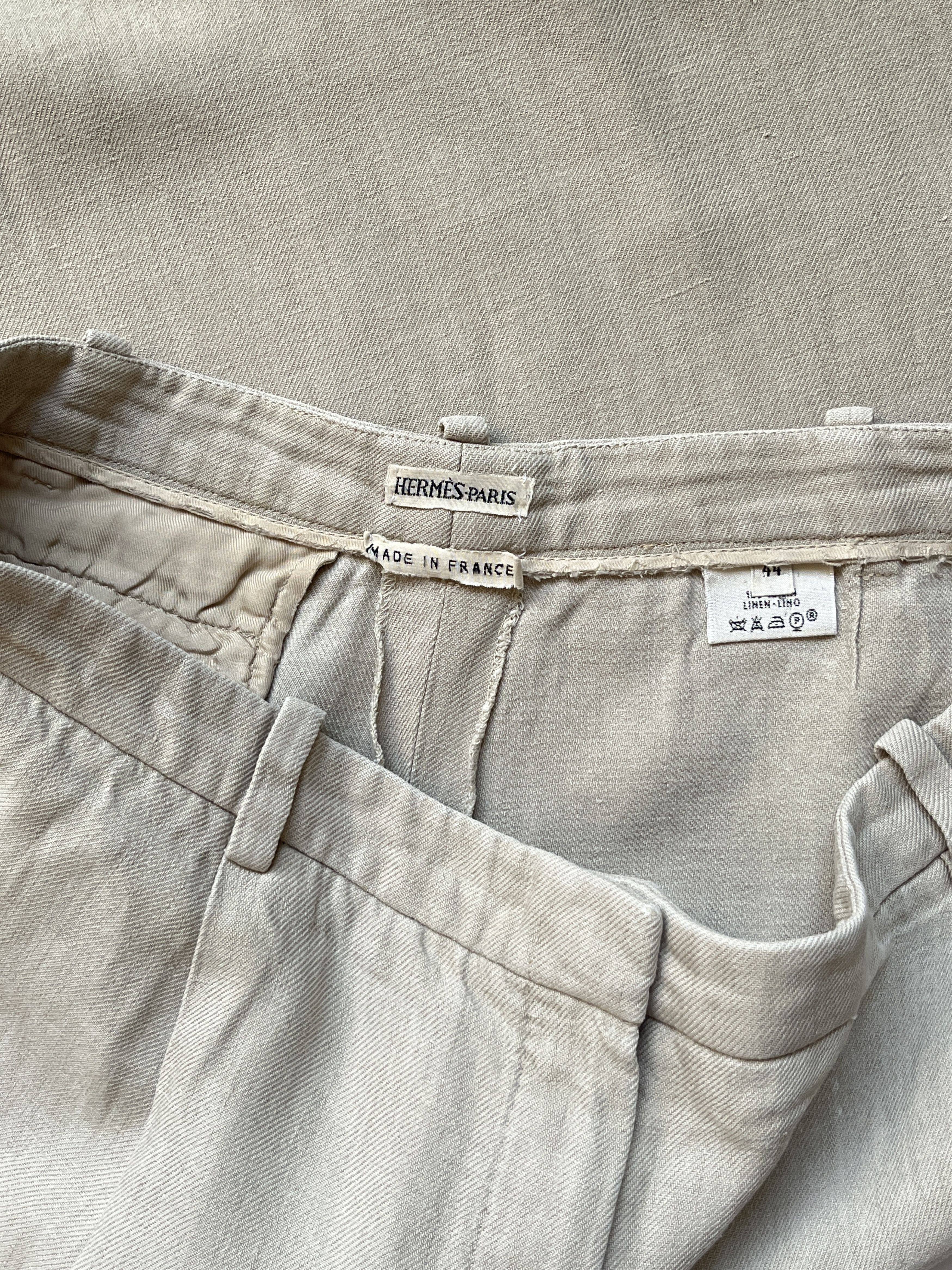 Hermes ⚡️QUICK SALE⚡️Hermes by Margiela Beige Linen Wide Pants Size US 30 / EU 46 - 3 Thumbnail