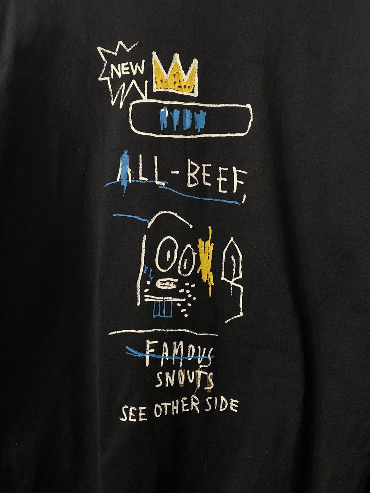 Jean-Michel Basquiat × Uniqlo JMB "All Beef Famous Snouts" collab uniqlo long sleeve Size US XL / EU 56 / 4 - 4 Thumbnail
