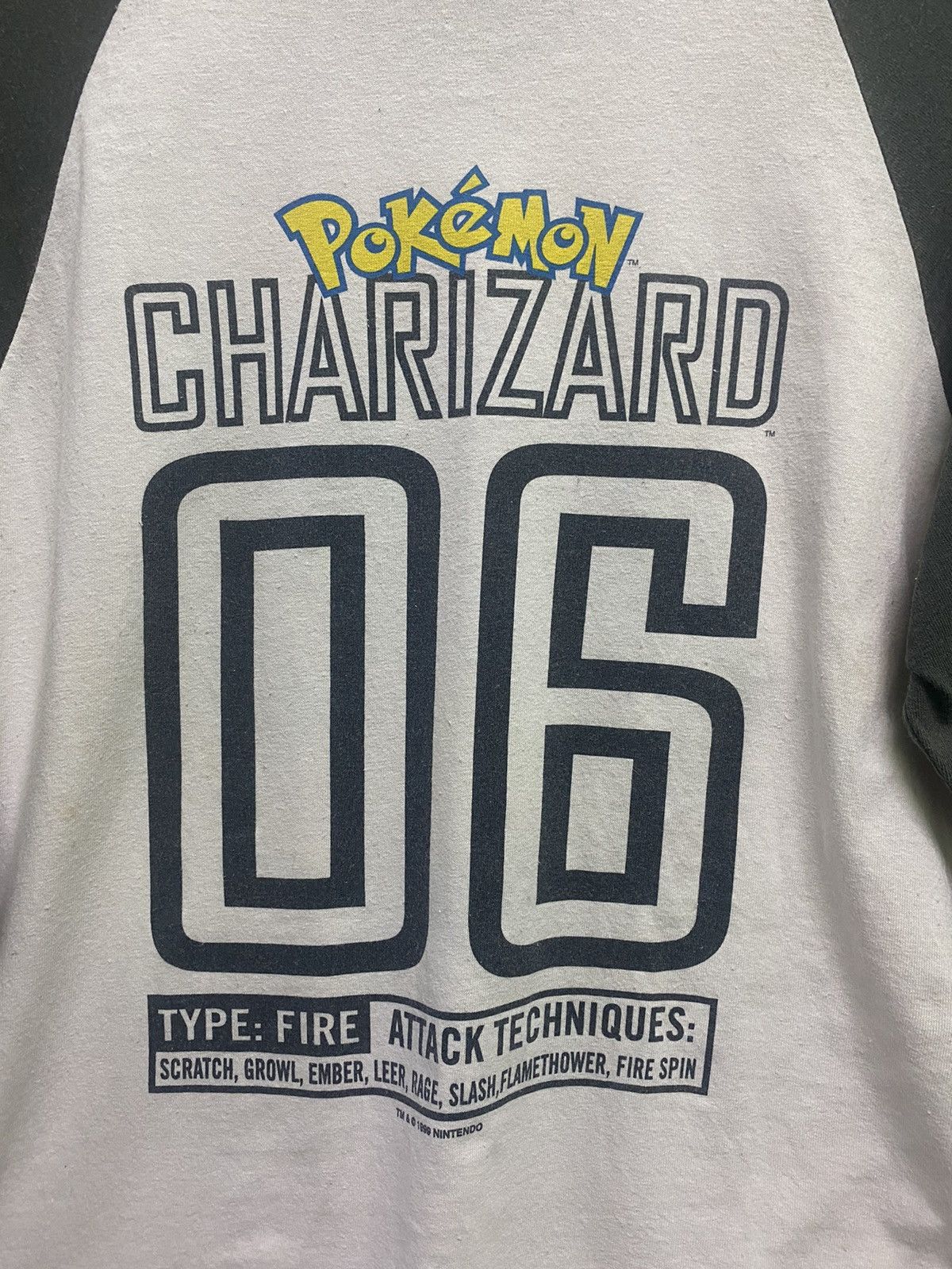Pokemon × Vintage Vintage Pokemon Charizard 1999 Nintendo 3 Quater Tee Size US M / EU 48-50 / 2 - 7 Thumbnail