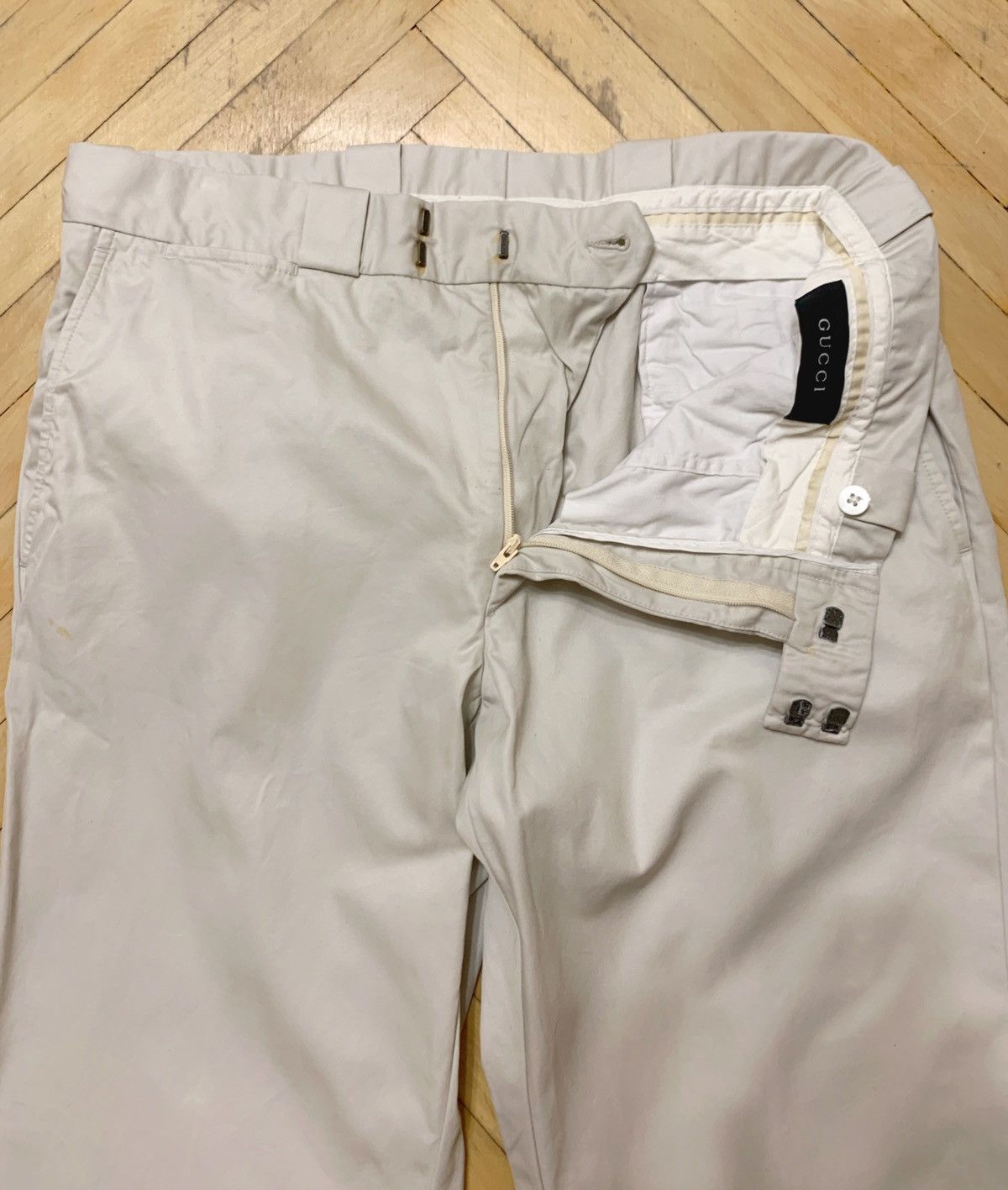 Gucci GUCCI Pants Trousers Beige Cotton Runway Vintage TOM FORD Size US 34 / EU 50 - 3 Thumbnail