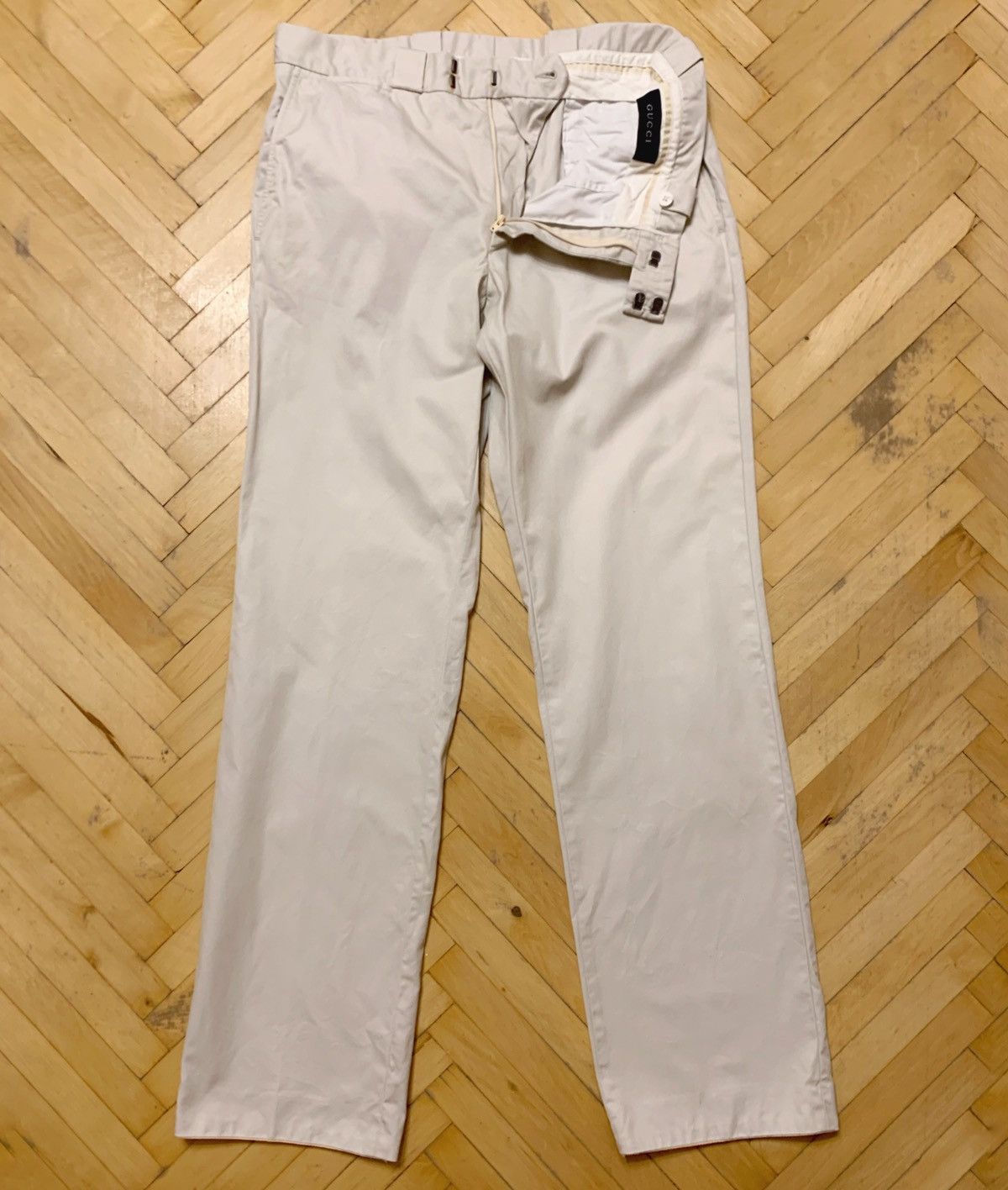 Gucci GUCCI Pants Trousers Beige Cotton Runway Vintage TOM FORD Size US 34 / EU 50 - 16 Thumbnail