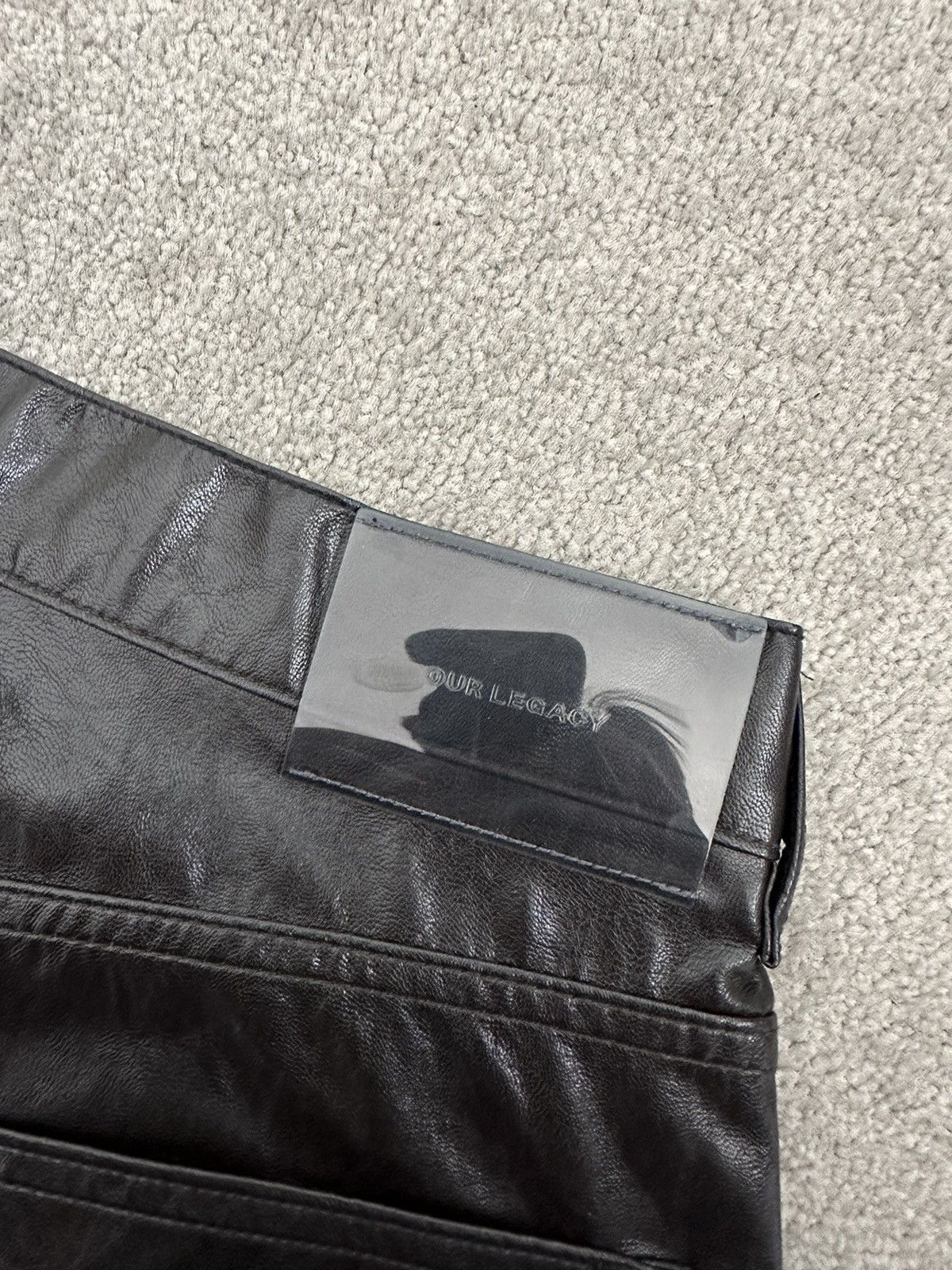 Our Legacy OL Fall 2021 Extended Third Cut (Black/Brown Faux Leather) Size US 32 / EU 48 - 8 Thumbnail