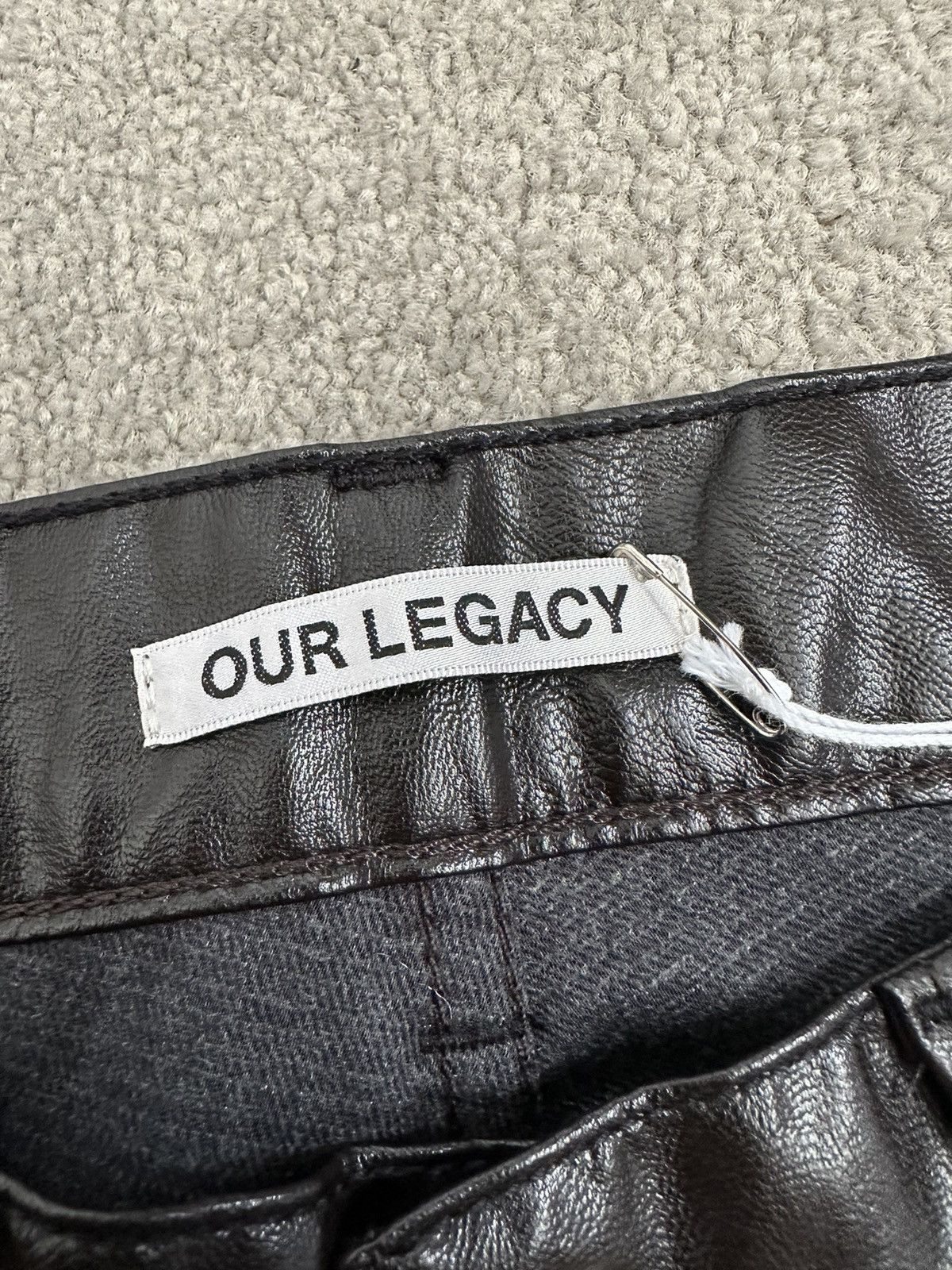 Our Legacy OL Fall 2021 Extended Third Cut (Black/Brown Faux Leather) Size US 32 / EU 48 - 5 Thumbnail
