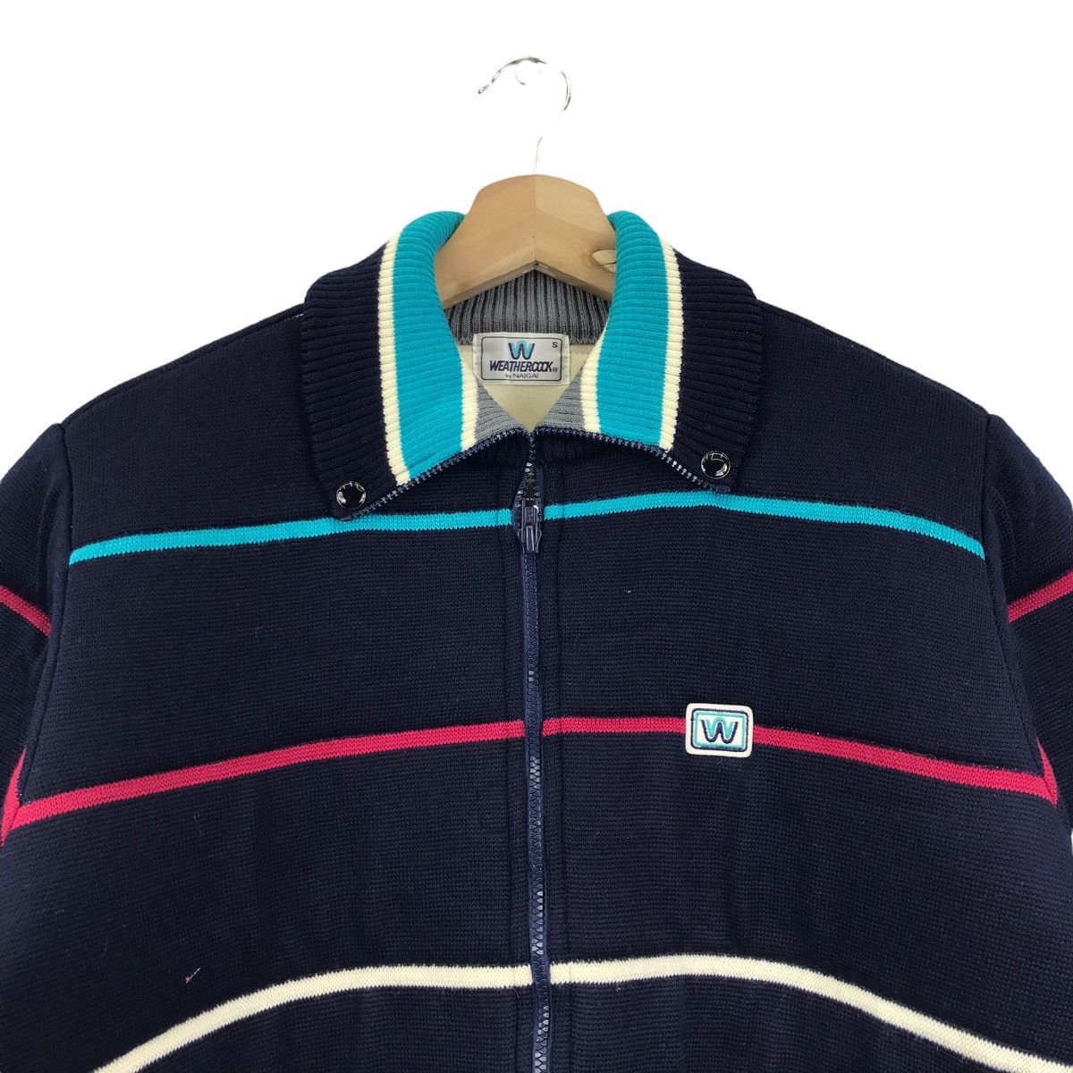 Vintage Vintage WEATHERCOCK By NAIGAI Stripes Knitwear Jacket Size US S / EU 44-46 / 1 - 2 Thumbnail