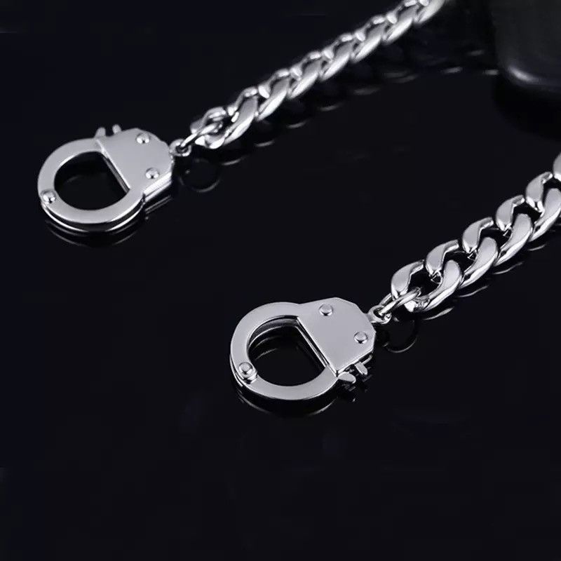 Jewelry Stainless Steel Handcuffs Bracelet Size ONE SIZE - 4 Thumbnail