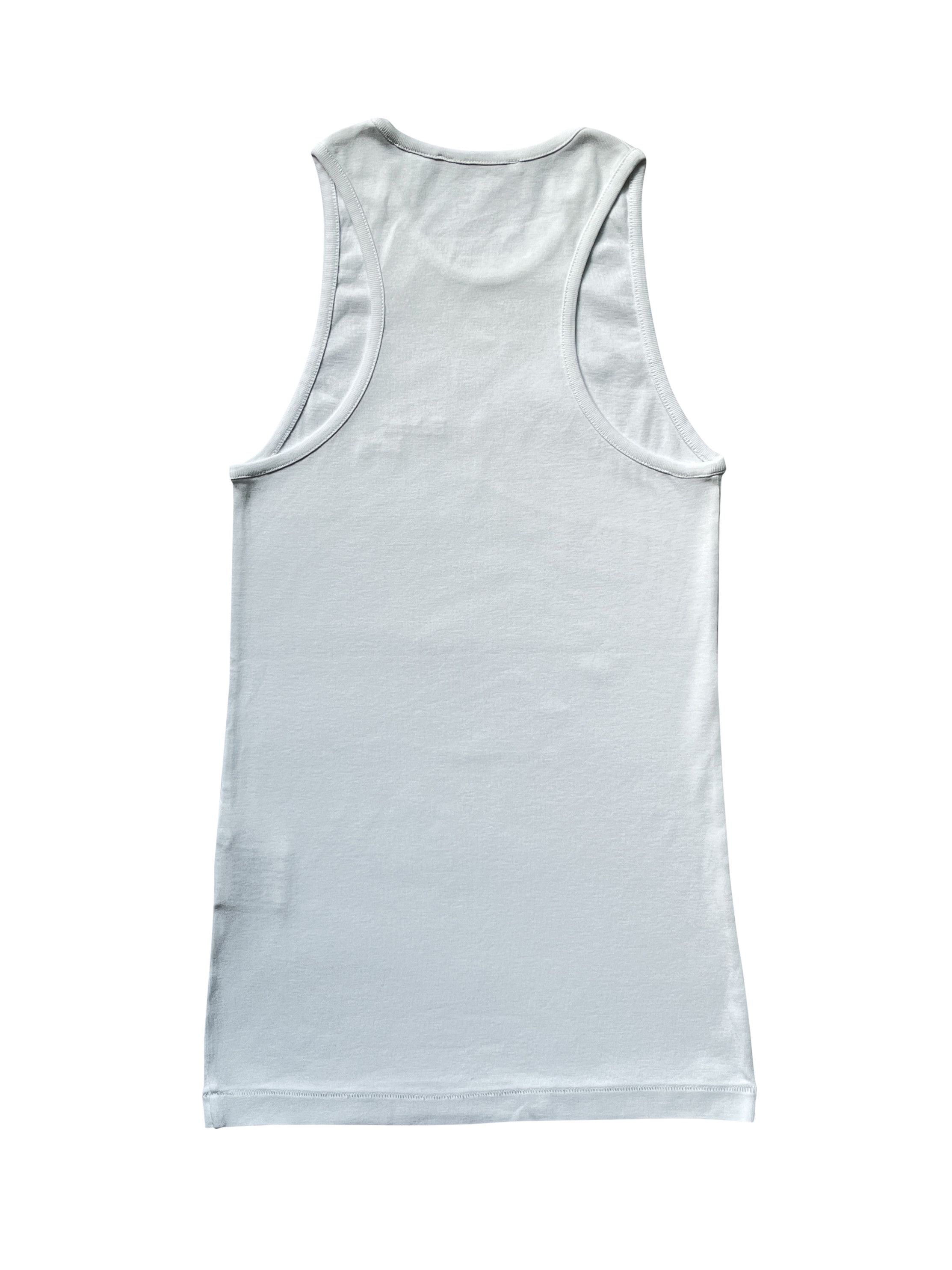Helmut Lang ⚡️QUICK SALE⚡️Helmut Lang White Embroidered Tank Top Size US XXS / EU 40 - 2 Thumbnail
