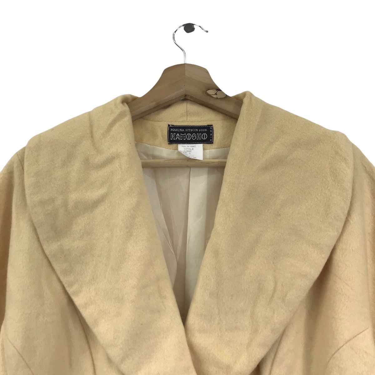 Vintage MARINA SITBON Pour Kamosho France Designer Coat Jacket Size US S / EU 44-46 / 1 - 2 Thumbnail