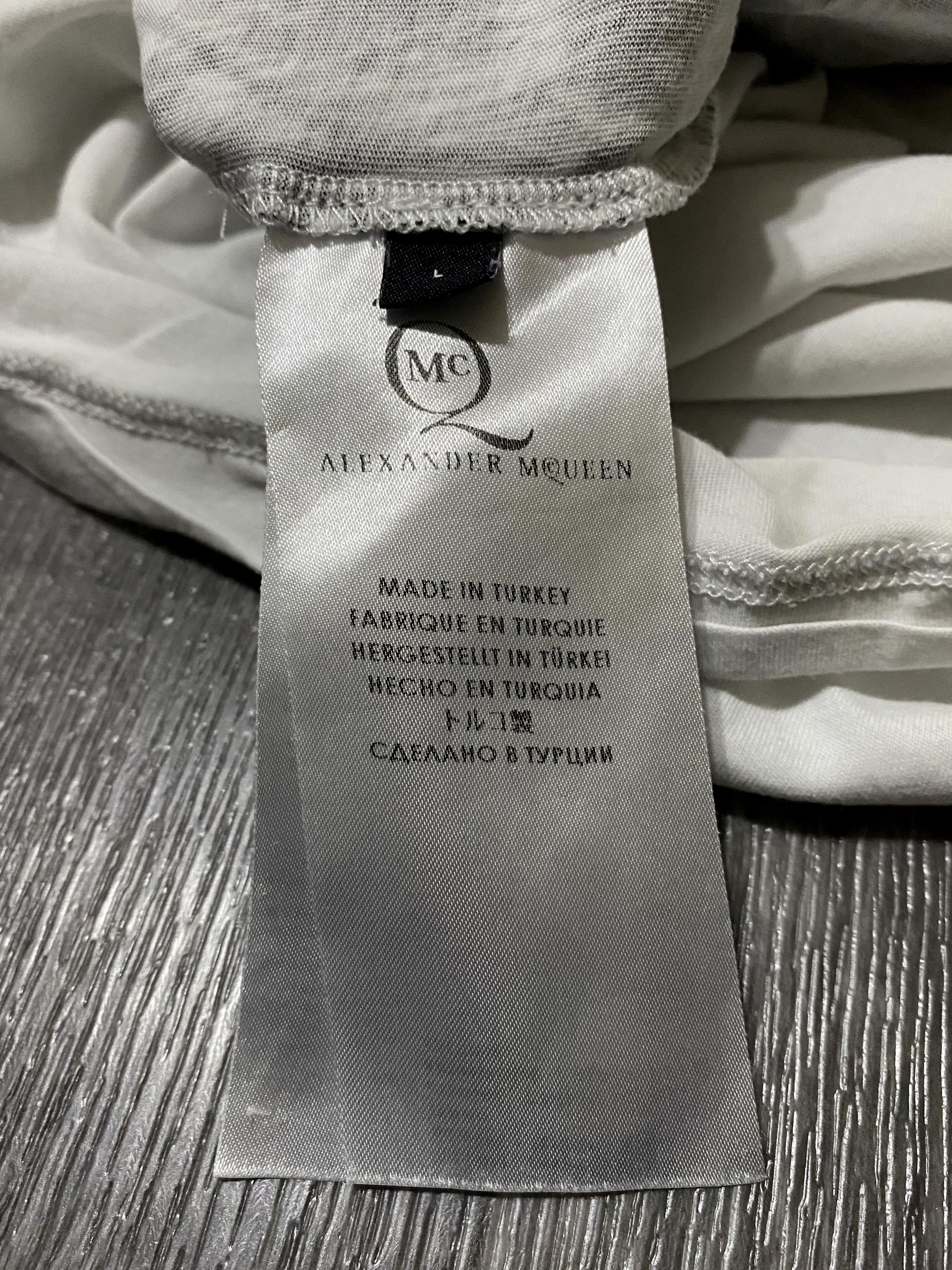 Alexander McQueen 2014 Mcqueen MCQ White Roaring Bear Vintage T-shirt Big Logo Size US L / EU 52-54 / 3 - 11 Thumbnail