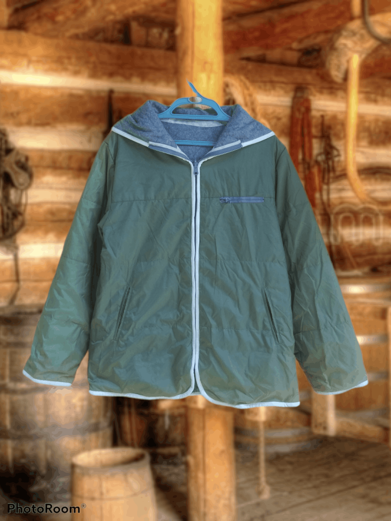 Japanese Brand LIPSTAR CO. REVERSIBLE QUILTED HOODIE JACKET Size L / US 10 / IT 46 - 2 Thumbnail