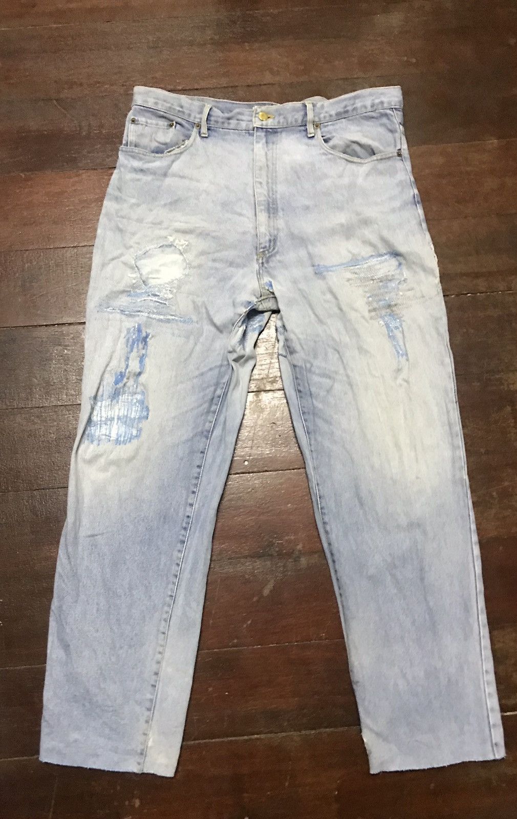 The Unbranded Brand Distressed denim jeans zigzag by big run Size US 38 / EU 54 - 8 Thumbnail