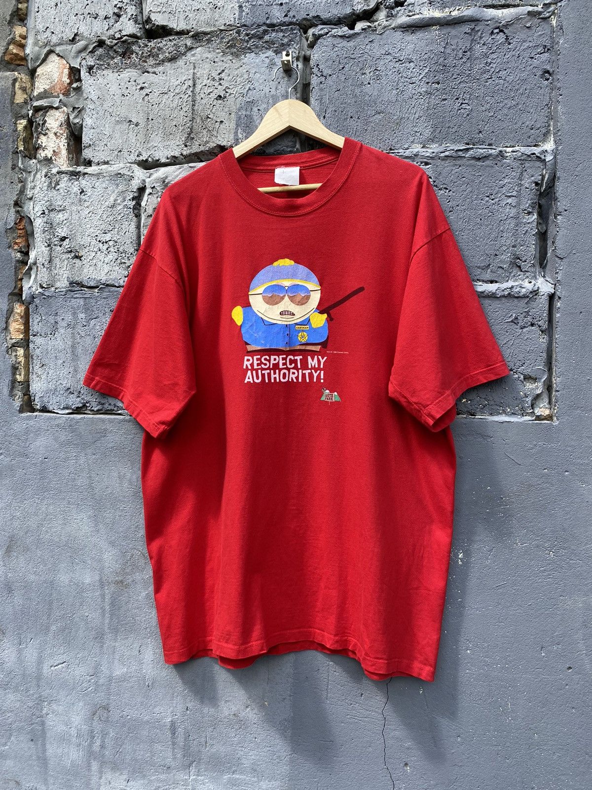 Vintage Vintage 90s South Park Angry Cartman Respect My Authority T Size US XL / EU 56 / 4 - 1 Thumbnail
