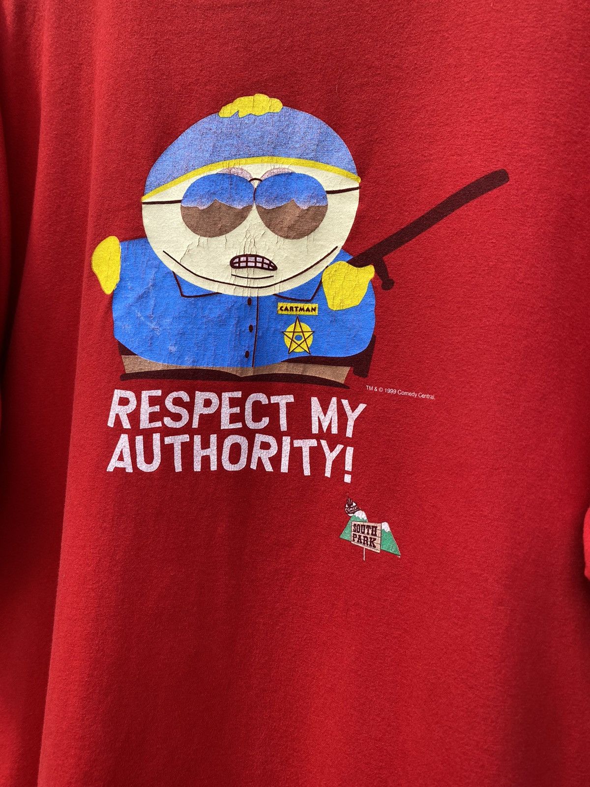 Vintage Vintage 90s South Park Angry Cartman Respect My Authority T Size US XL / EU 56 / 4 - 2 Thumbnail