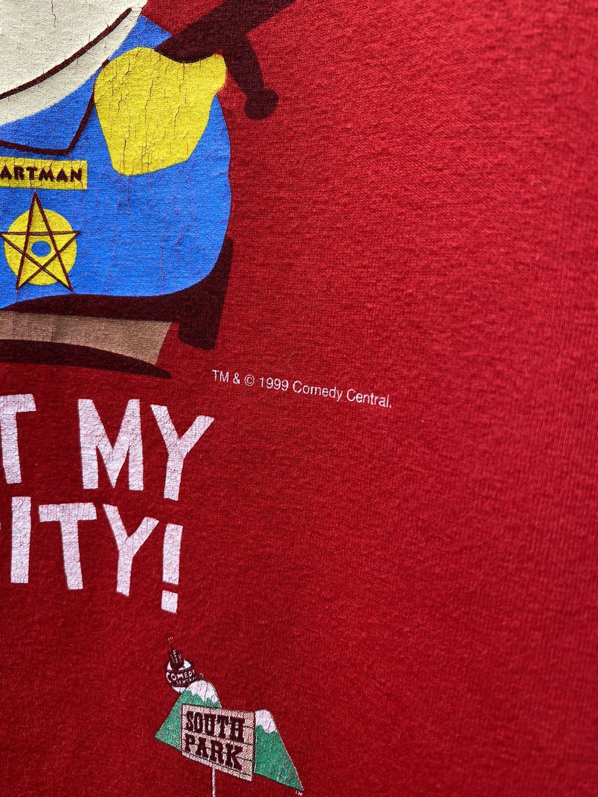 Vintage Vintage 90s South Park Angry Cartman Respect My Authority T Size US XL / EU 56 / 4 - 4 Thumbnail