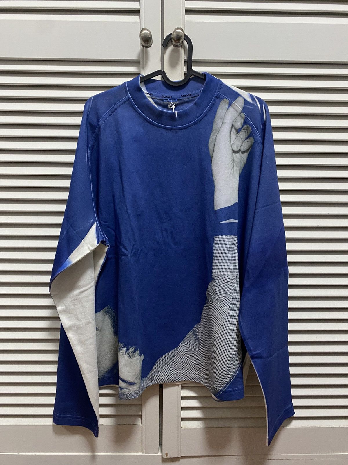 Sunnei Blue print long sleeves t-shirt Size US XL / EU 56 / 4 - 1 Thumbnail