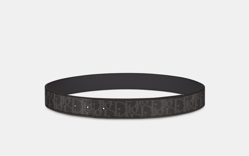 image of Dior O1W1Db10723 Reversible Belt Strap In Black, Men's (Size 40)