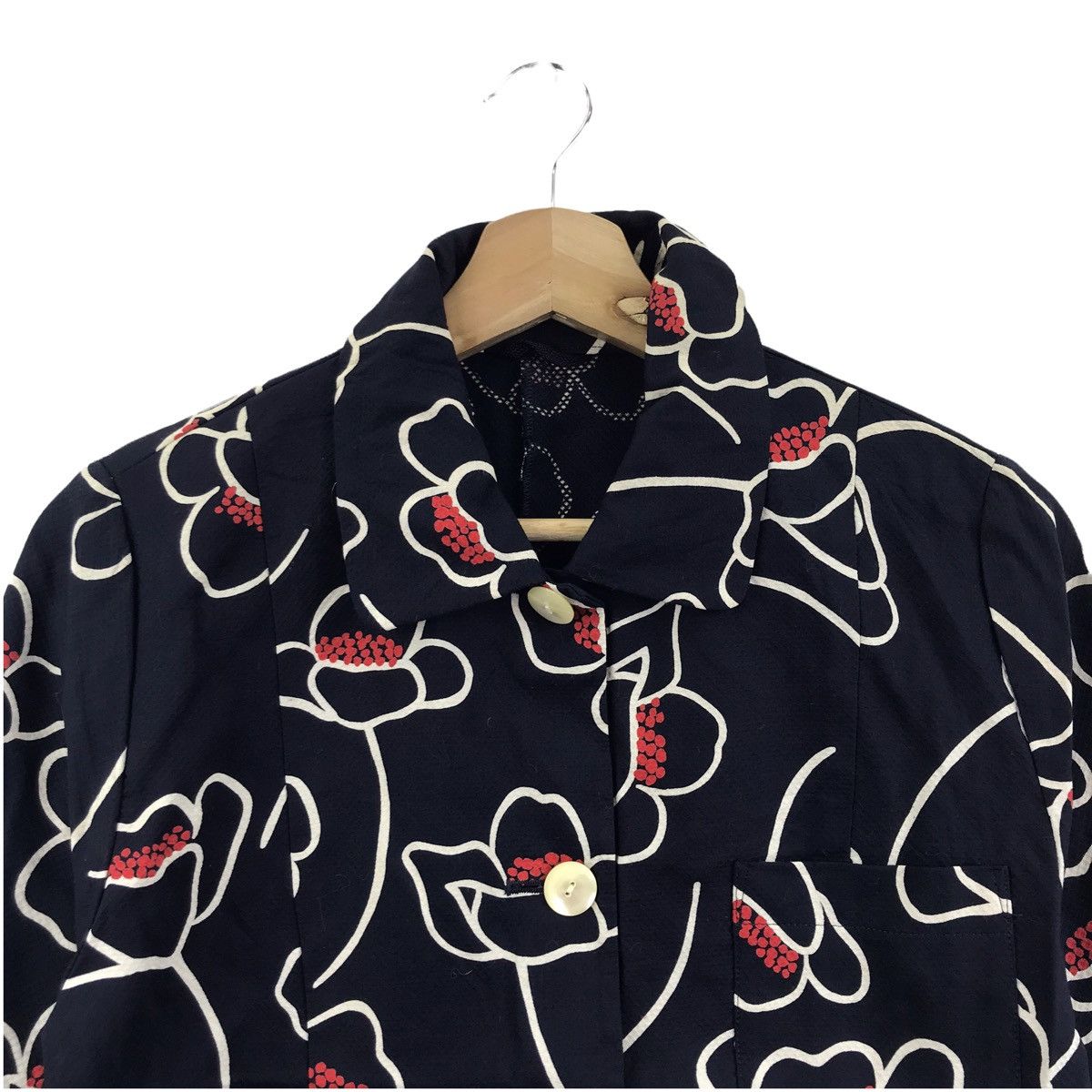 Vintage SCAPA Of SCOTLAND Flowers Coat Jacket Size US XS / EU 42 / 0 - 2 Thumbnail