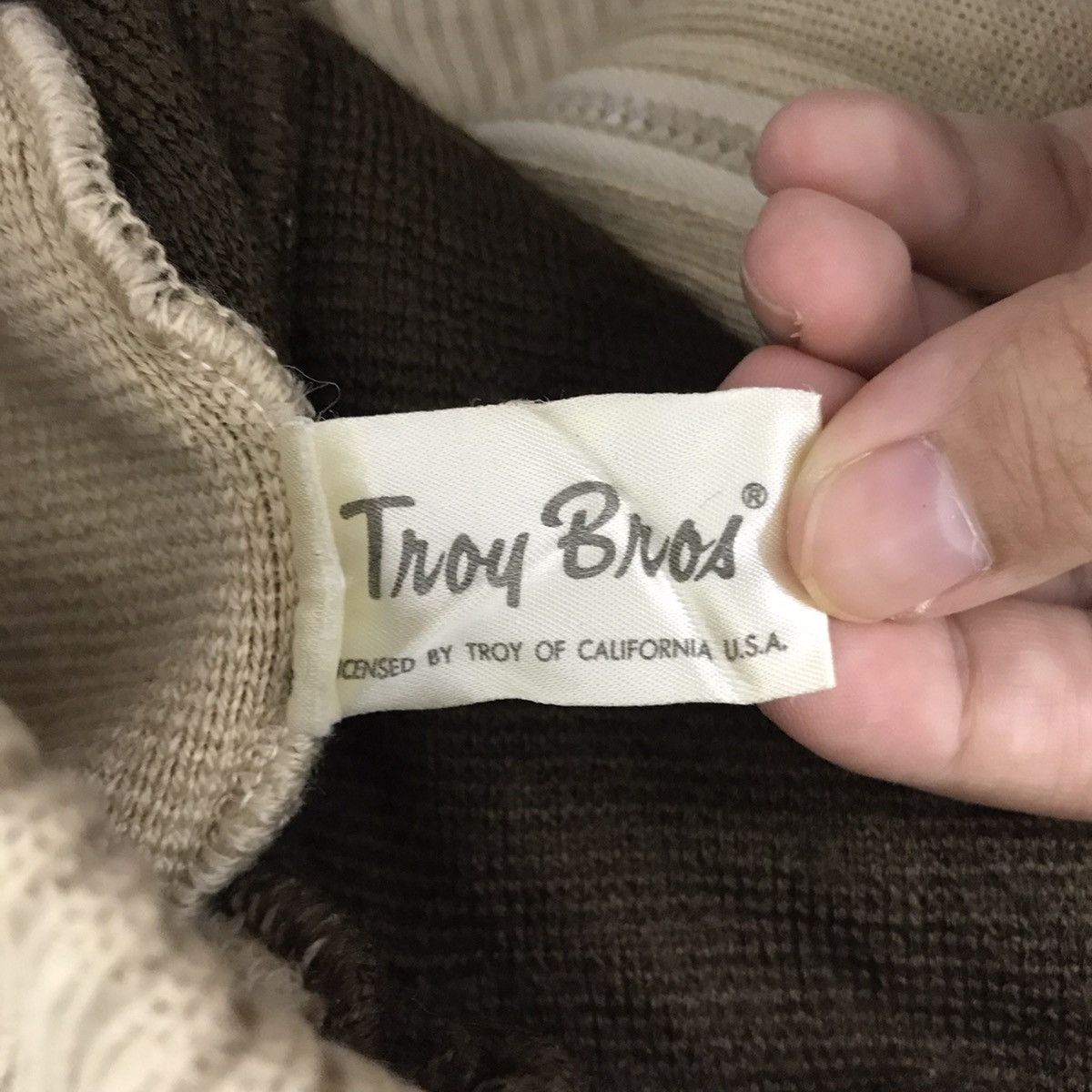 Vintage Vintage TROY BROS Bomber Beige Jacket Size US M / EU 48-50 / 2 - 5 Thumbnail