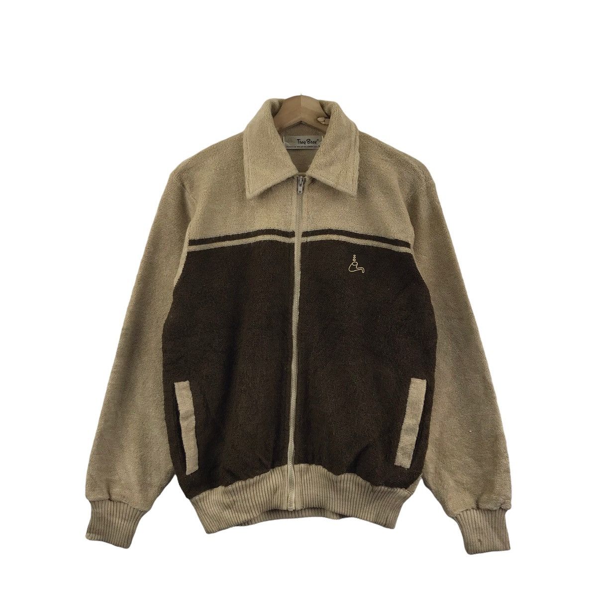 Vintage Vintage TROY BROS Bomber Beige Jacket Size US M / EU 48-50 / 2 - 1 Thumbnail