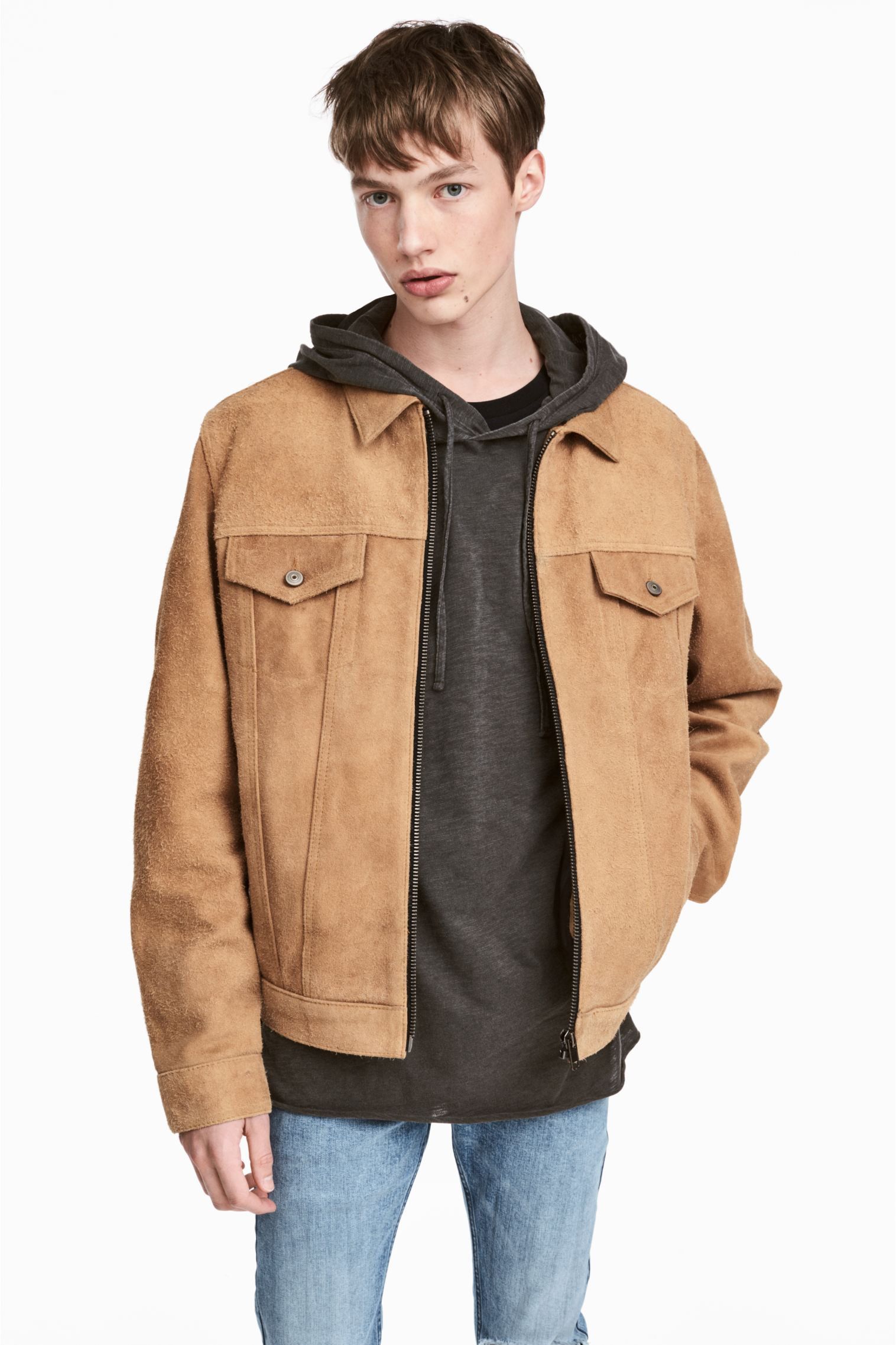 H&M H&M Suede Camel Leather Jacket Size US L / EU 52-54 / 3 - 1 Thumbnail