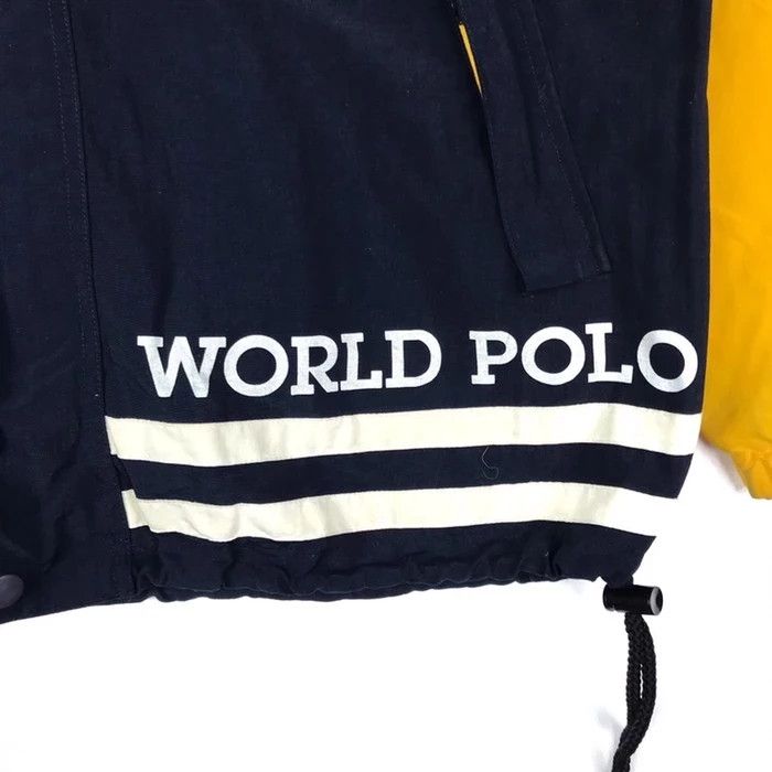 Vintage Vintage WORLD POLO SPORTS Yellow Jacket Windbreaker Size US L / EU 52-54 / 3 - 3 Thumbnail