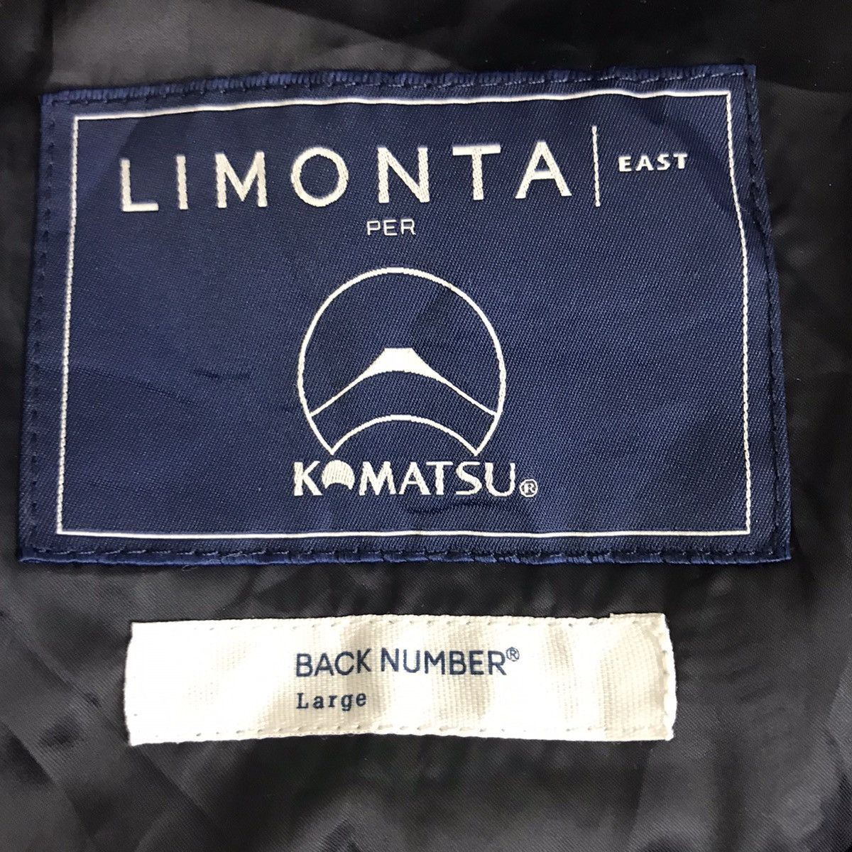 Japanese Brand LIMONTA EAST KOMATSU Back Number Japan Navy Bomber Jacket Size US L / EU 52-54 / 3 - 4 Thumbnail