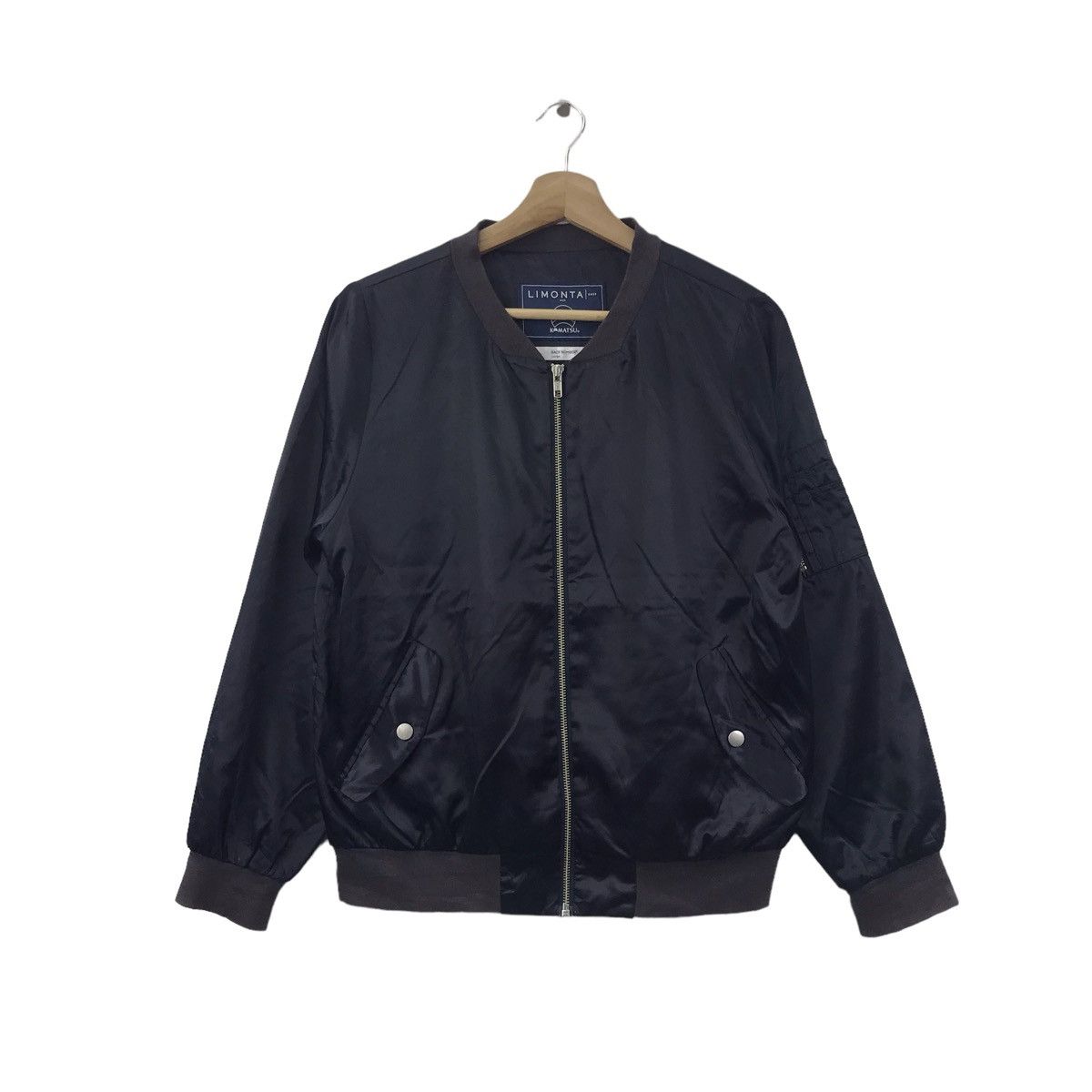 Japanese Brand LIMONTA EAST KOMATSU Back Number Japan Navy Bomber Jacket Size US L / EU 52-54 / 3 - 1 Thumbnail