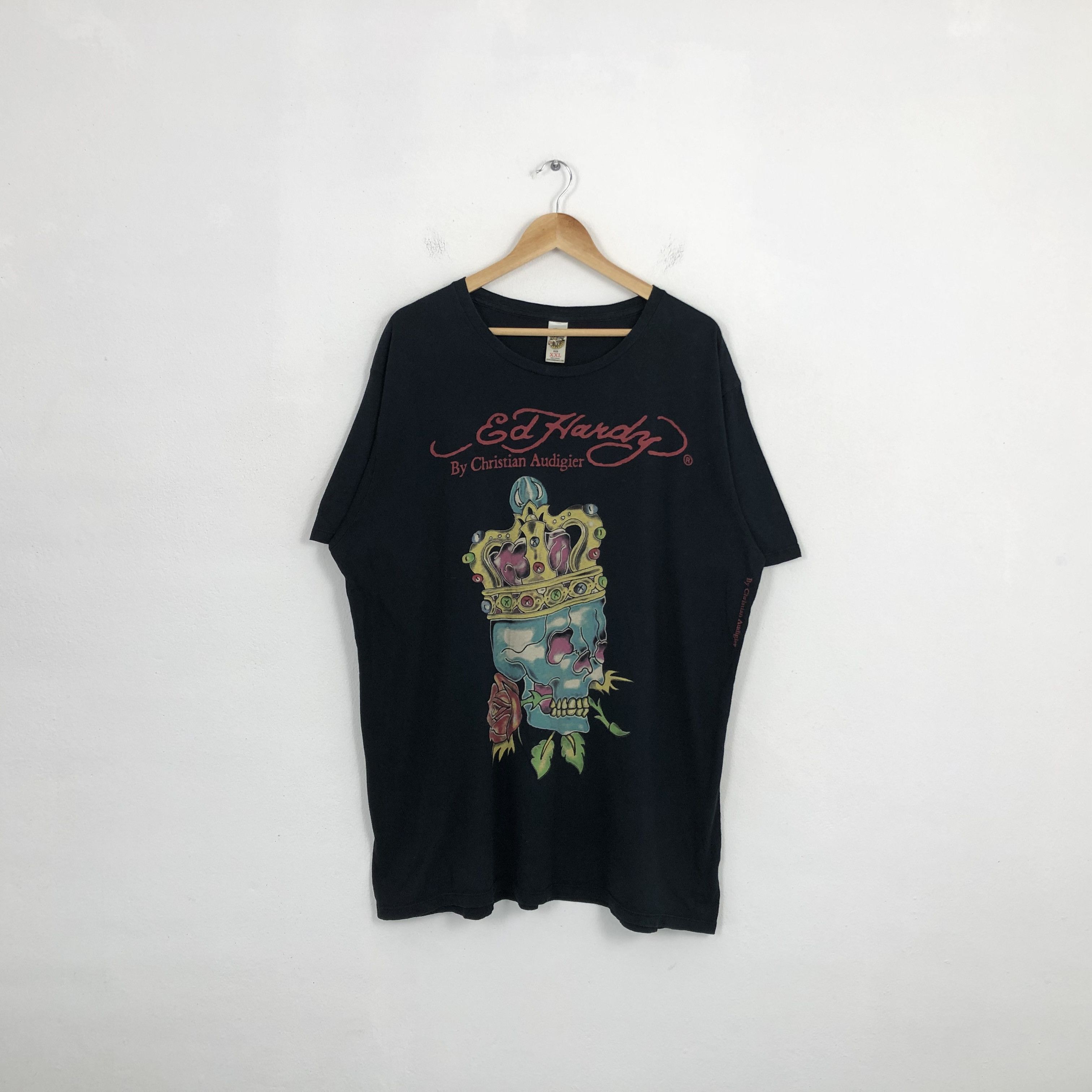 Ed Hardy Vintage Ed Hardy Skull Design Tshirt Size US XXL / EU 58 / 5 - 1 Thumbnail