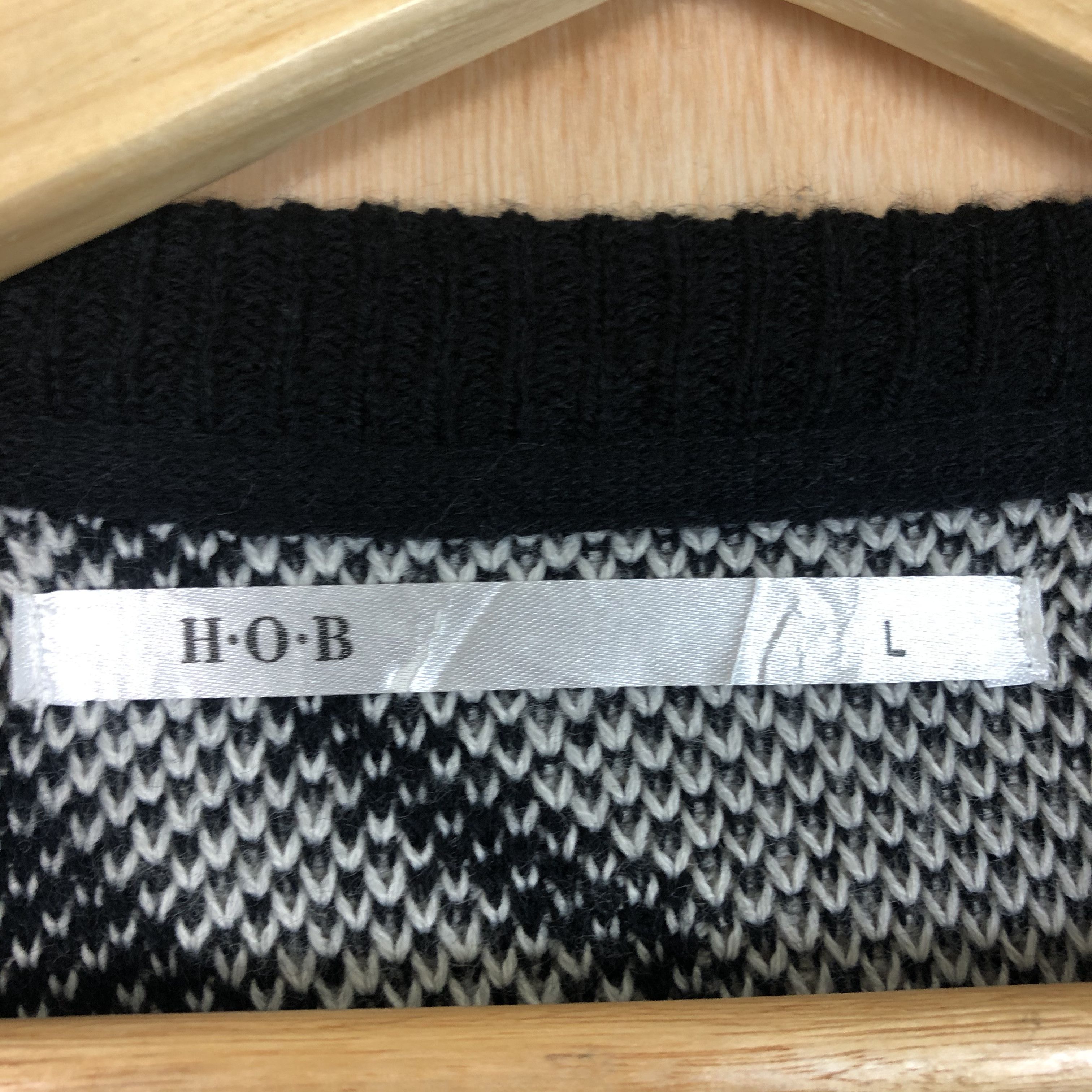 Homespun Knitwear × Japanese Brand DLL H.O.B black white star meticulous knitwear #c037 Size US L / EU 52-54 / 3 - 8 Thumbnail