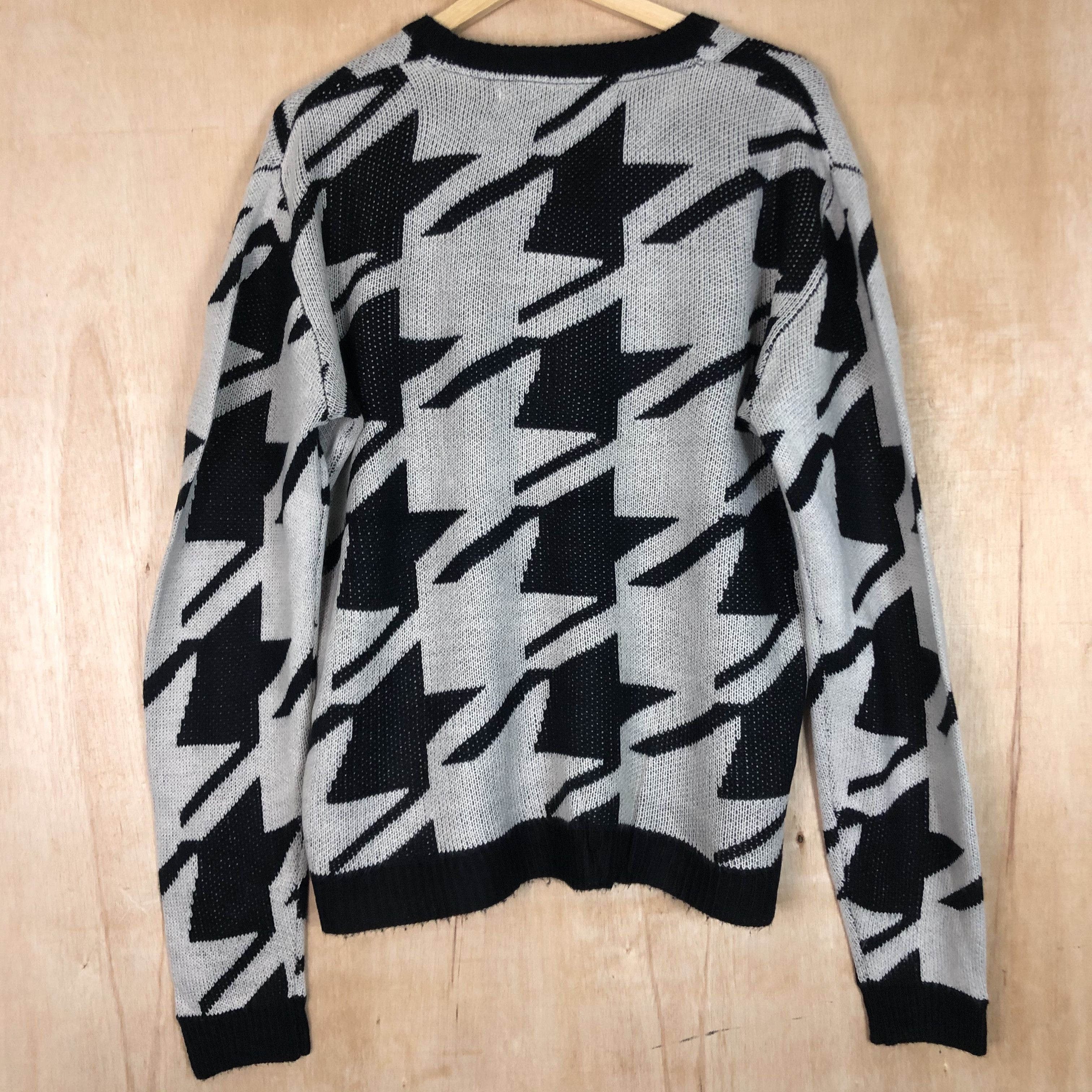 Homespun Knitwear × Japanese Brand DLL H.O.B black white star meticulous knitwear #c037 Size US L / EU 52-54 / 3 - 11 Thumbnail