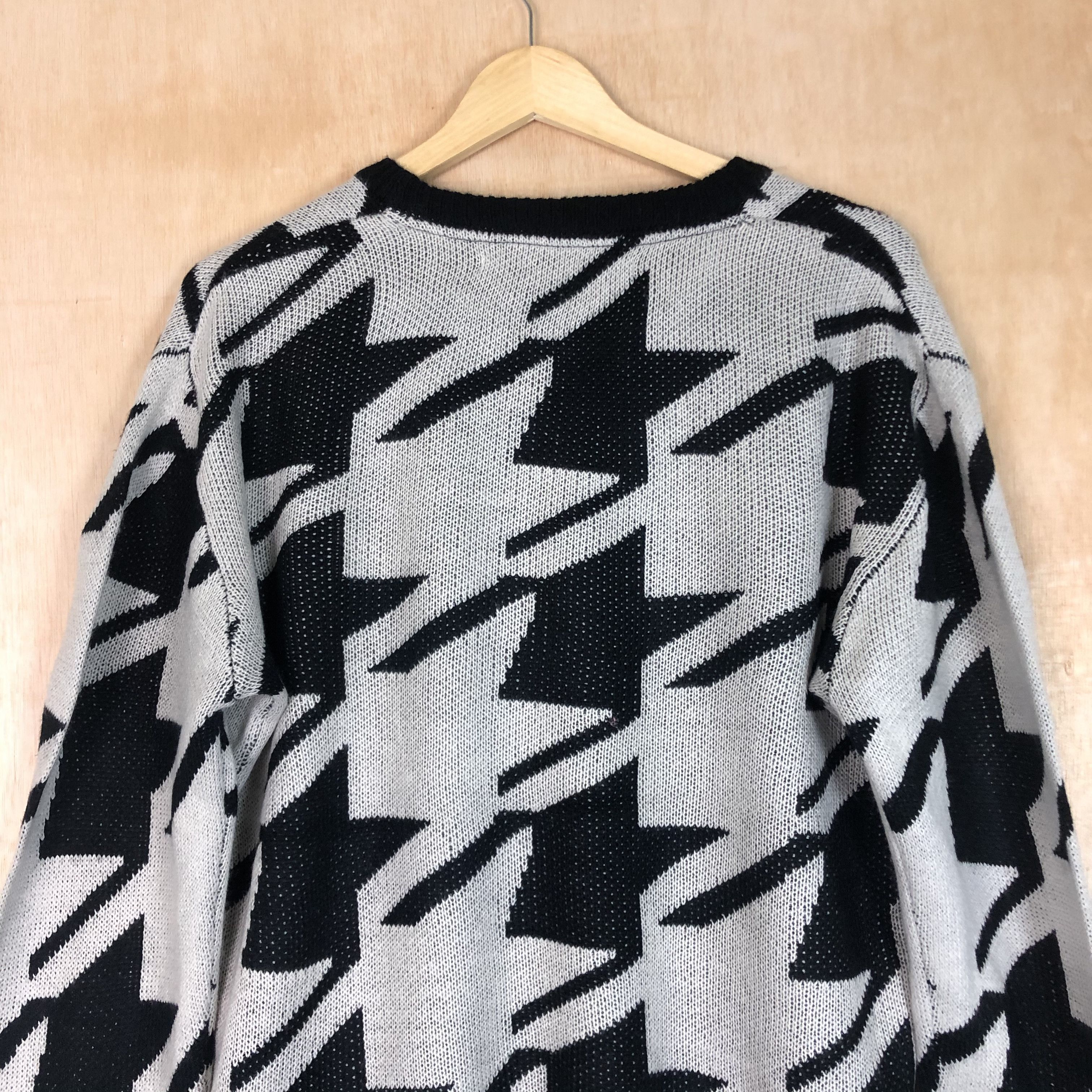 Homespun Knitwear × Japanese Brand DLL H.O.B black white star meticulous knitwear #c037 Size US L / EU 52-54 / 3 - 10 Thumbnail