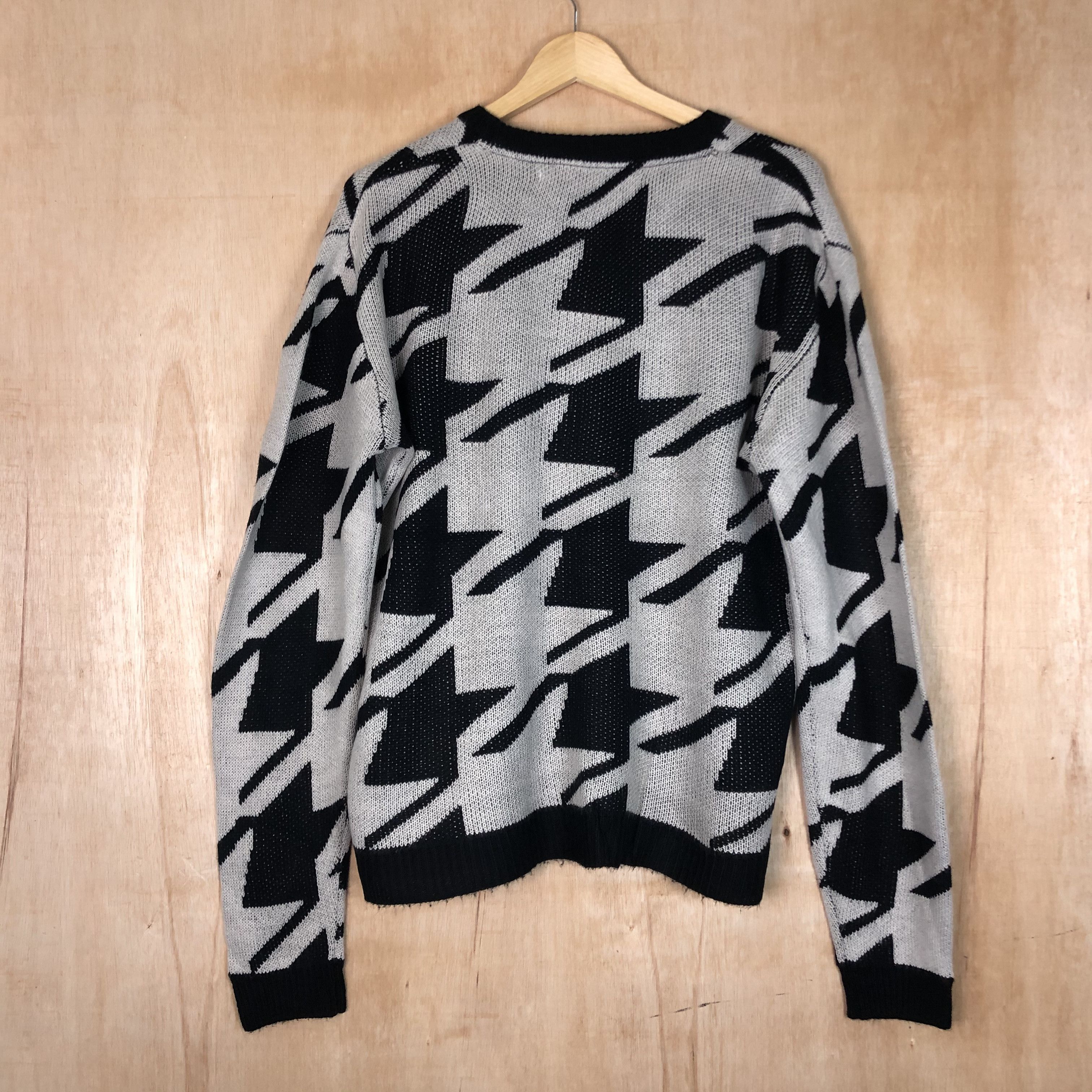 Homespun Knitwear × Japanese Brand DLL H.O.B black white star meticulous knitwear #c037 Size US L / EU 52-54 / 3 - 9 Thumbnail