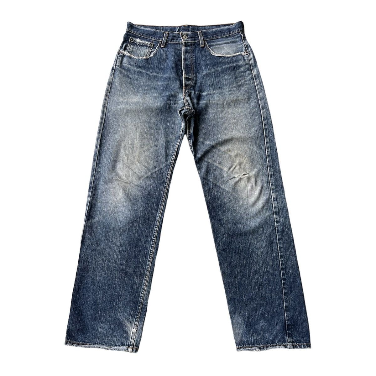 Levi's × Levi's Vintage Clothing Vintage Levis 559 Distressed Faded Blue Baggy Jeans Size US 34 / EU 50 - 2 Thumbnail