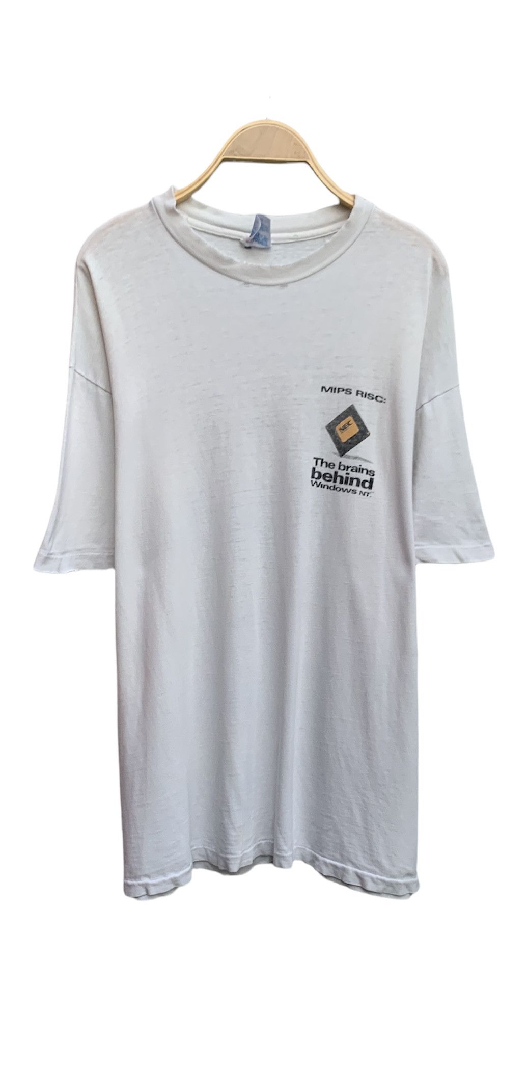 Microsoft Vintage 90s Microsoft Windows NT NEC MIPS Computer Tee Size US L / EU 52-54 / 3 - 2 Thumbnail