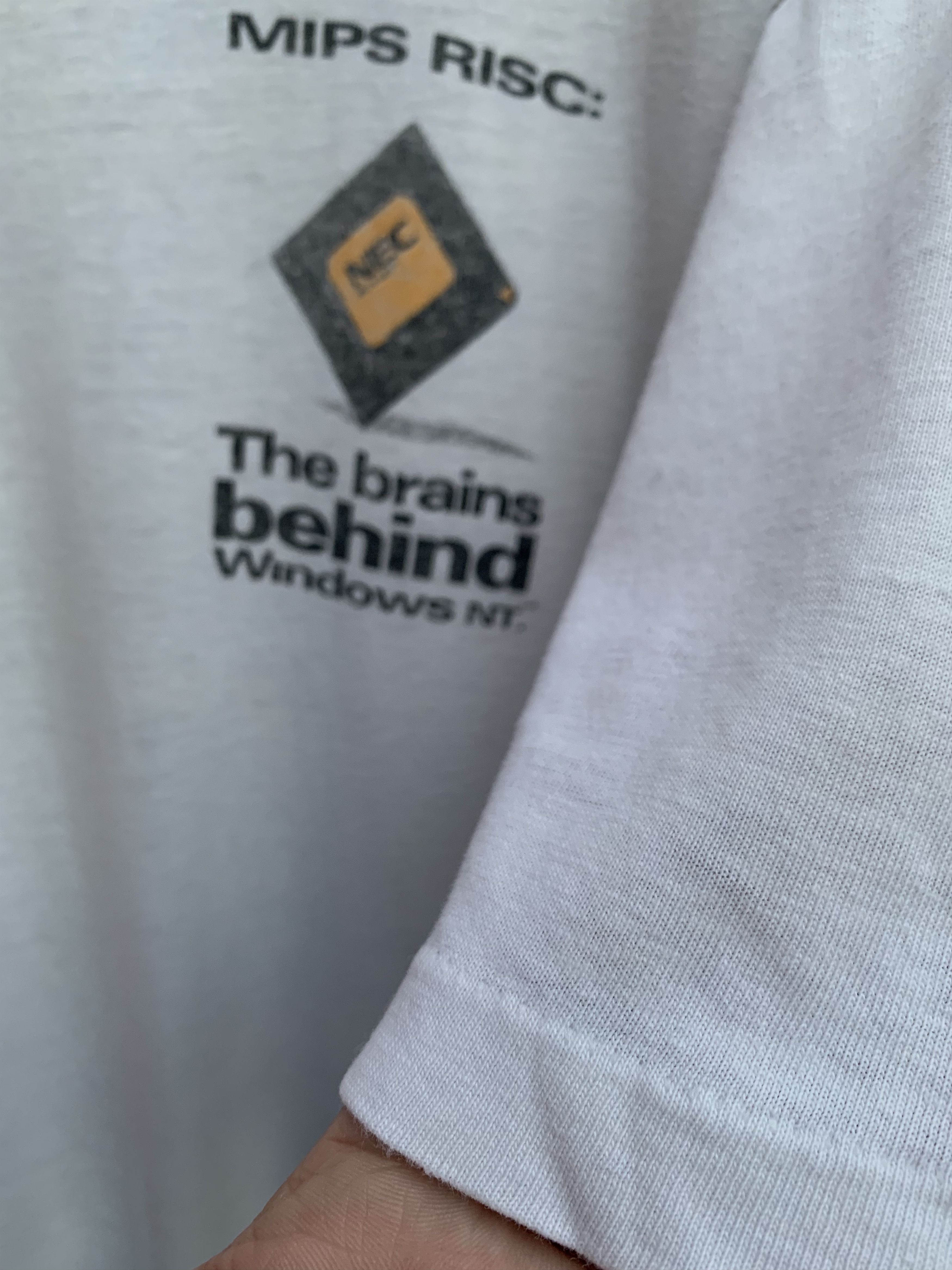 Microsoft Vintage 90s Microsoft Windows NT NEC MIPS Computer Tee Size US L / EU 52-54 / 3 - 7 Thumbnail
